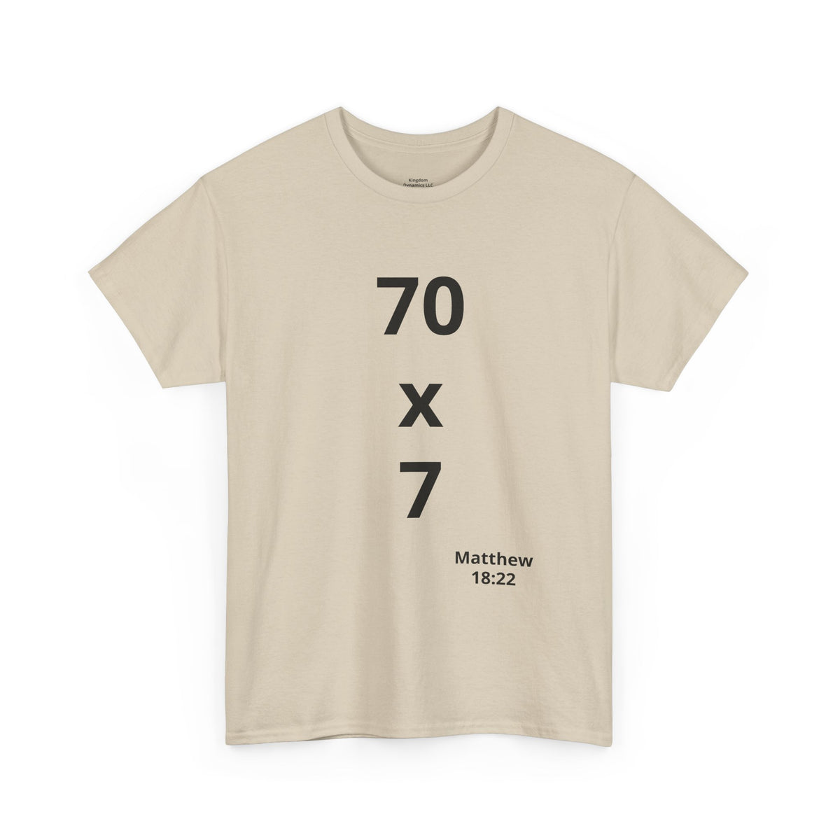 Christian Tee — "7 x 70" Matthew 18:22 Forgiveness T-Shirt