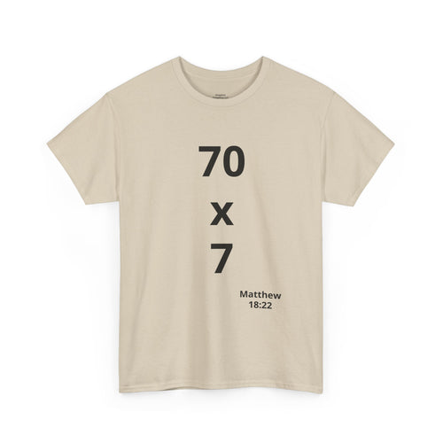 Christian Tee — "7 x 70" Matthew 18:22 Forgiveness T-Shirt