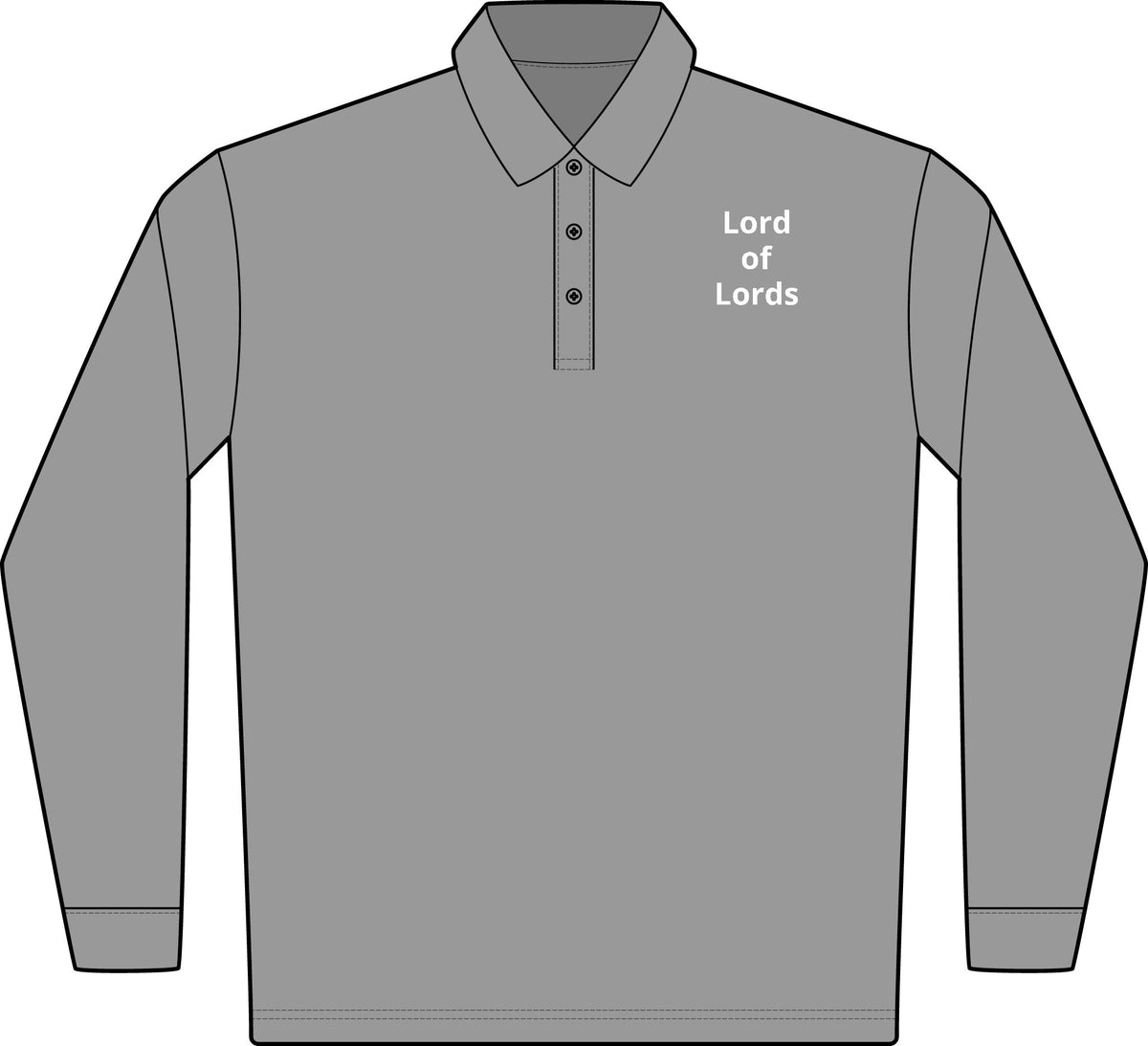 Lord of Lords / King of Kings Long Sleeve Polo — Embroidered Faith Polo