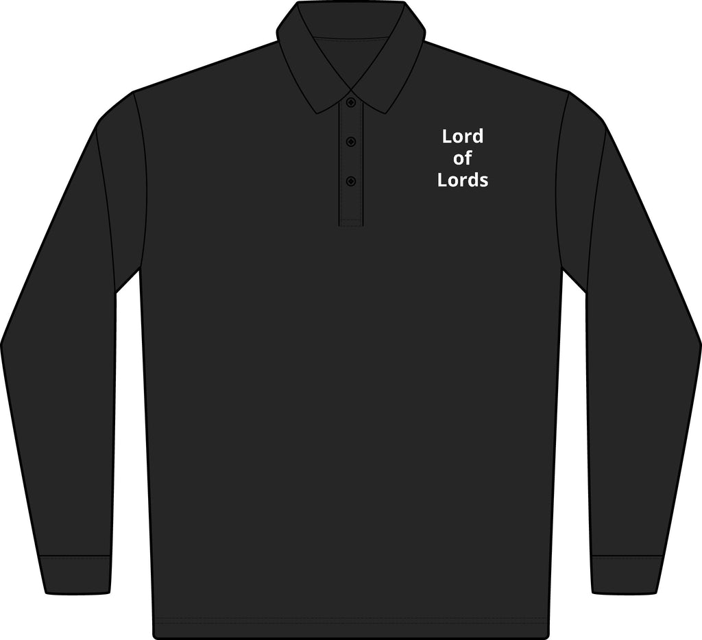 Lord of Lords / King of Kings Long Sleeve Polo — Embroidered Faith Polo