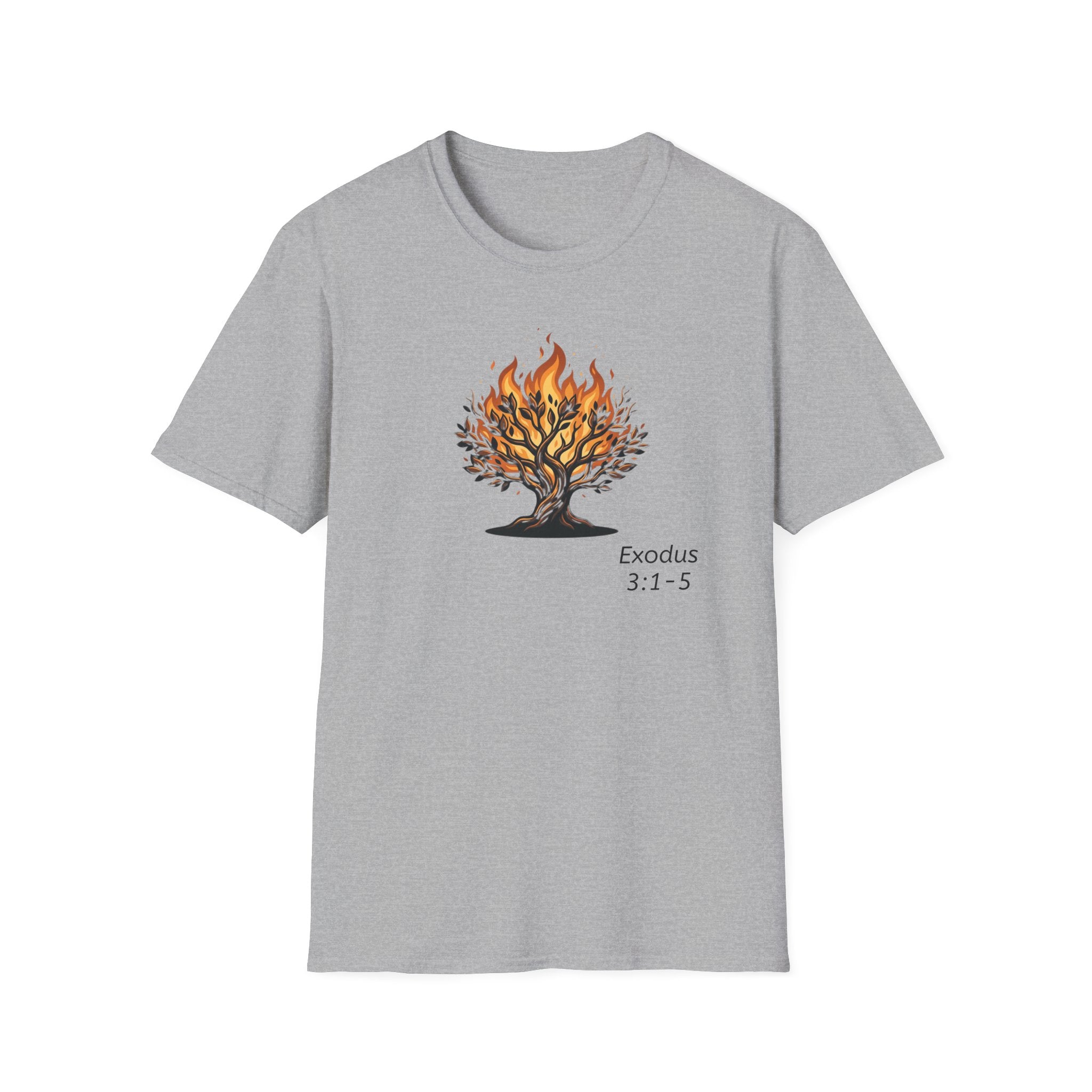 Burning Bush T-Shirt - Exodus 3:1-5 Christian Faith Tee