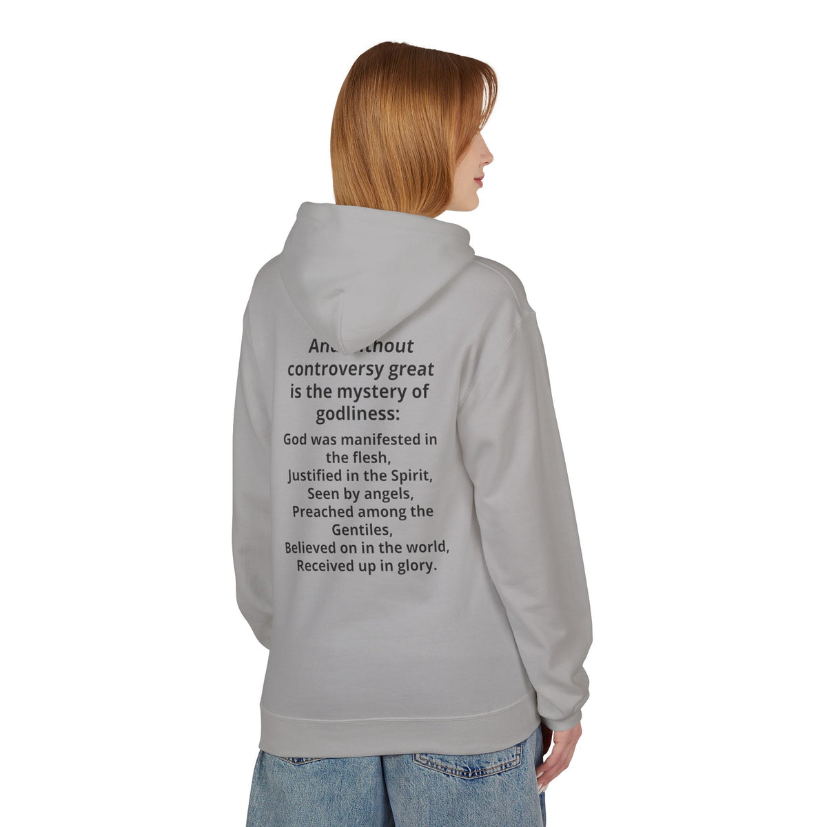 Holy Bible Hoodie — 1 Timothy 3:16 Scripture Pullover