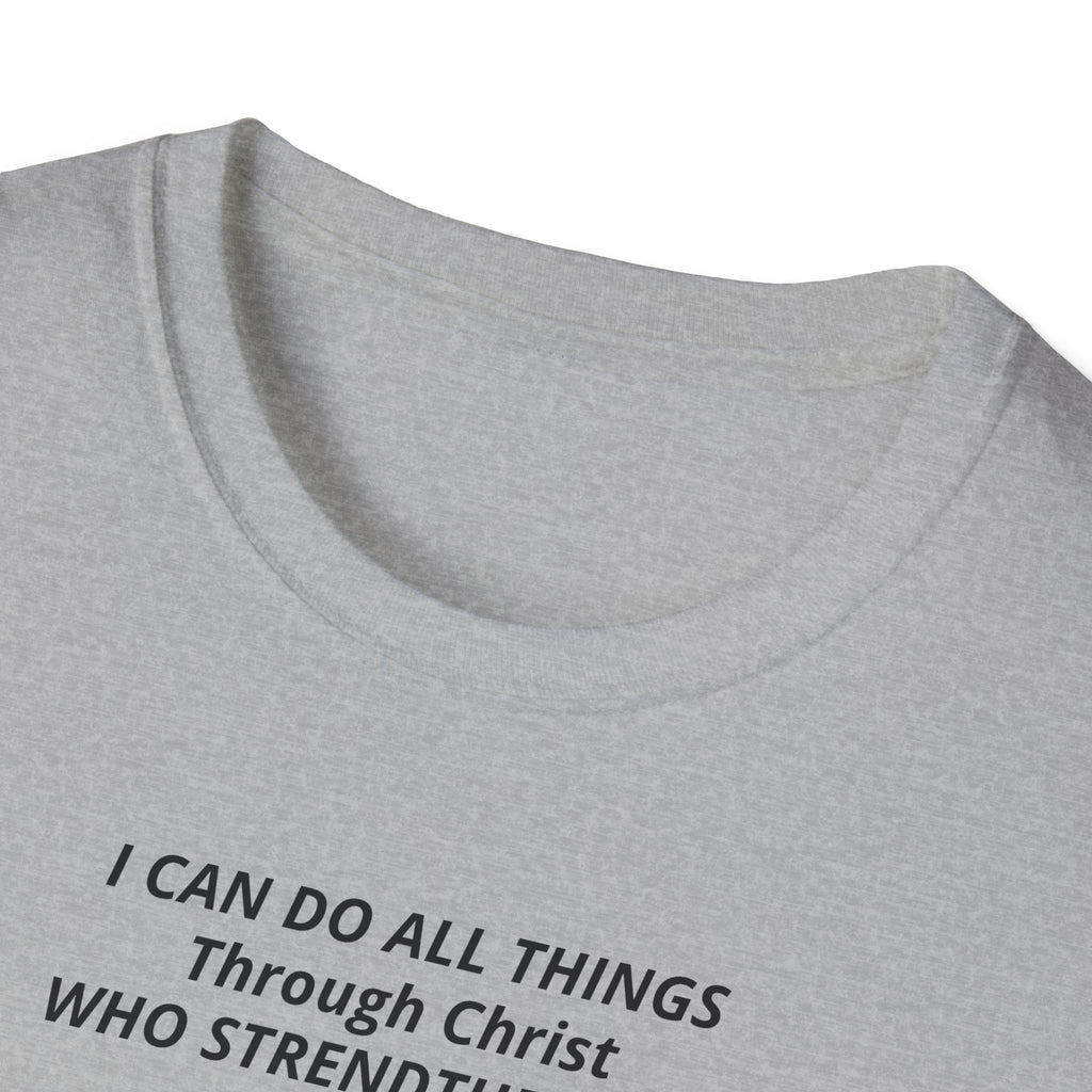 Butterfly Faith T-Shirt — "I Can Do All Things Through Christ" Inspirational Christian Tee