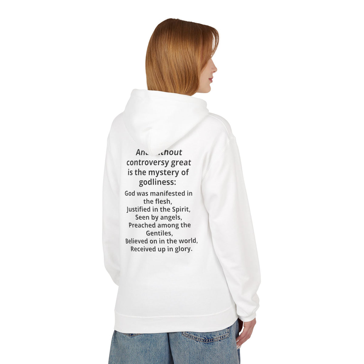 Holy Bible Hoodie — 1 Timothy 3:16 Scripture Pullover