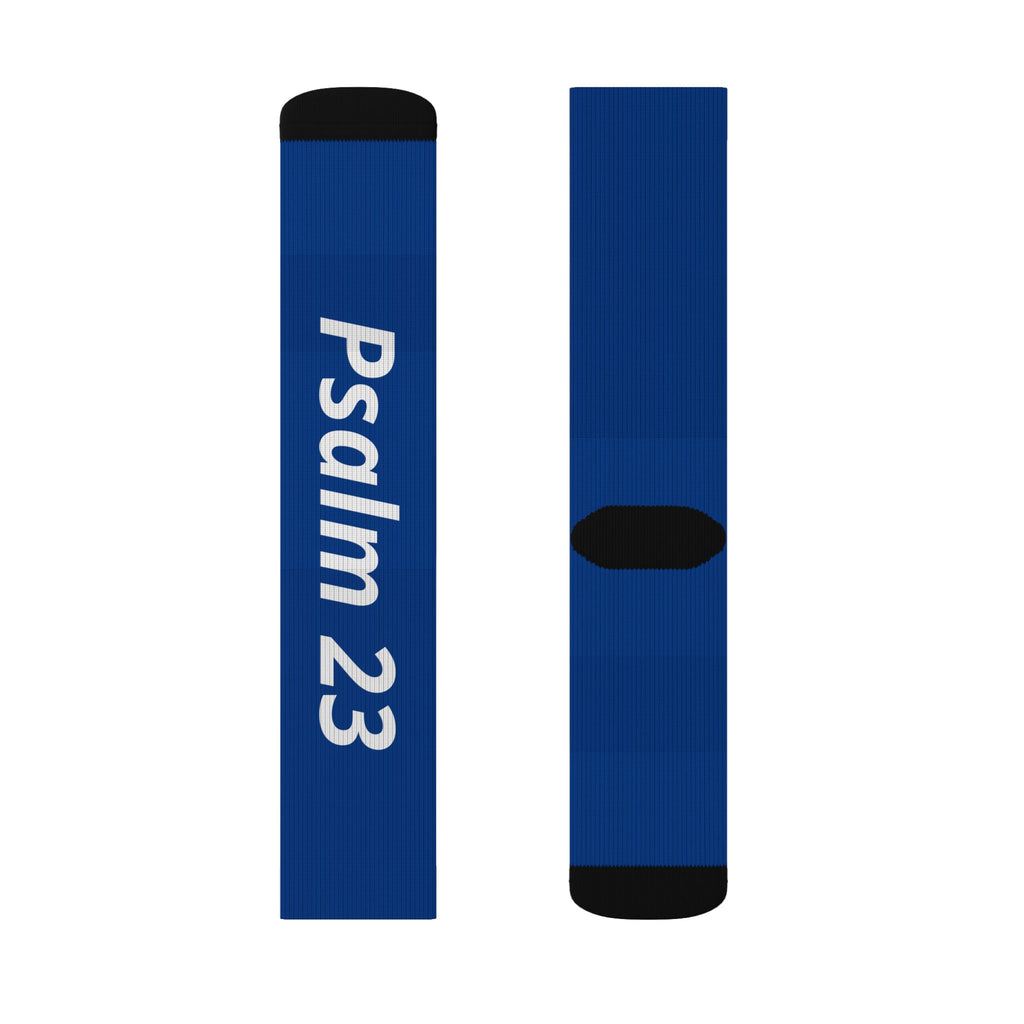 Psalm 23 ‘The Lord is My Shepherd’ Sublimated Crew Socks — Christian Faith Inspirational Socks