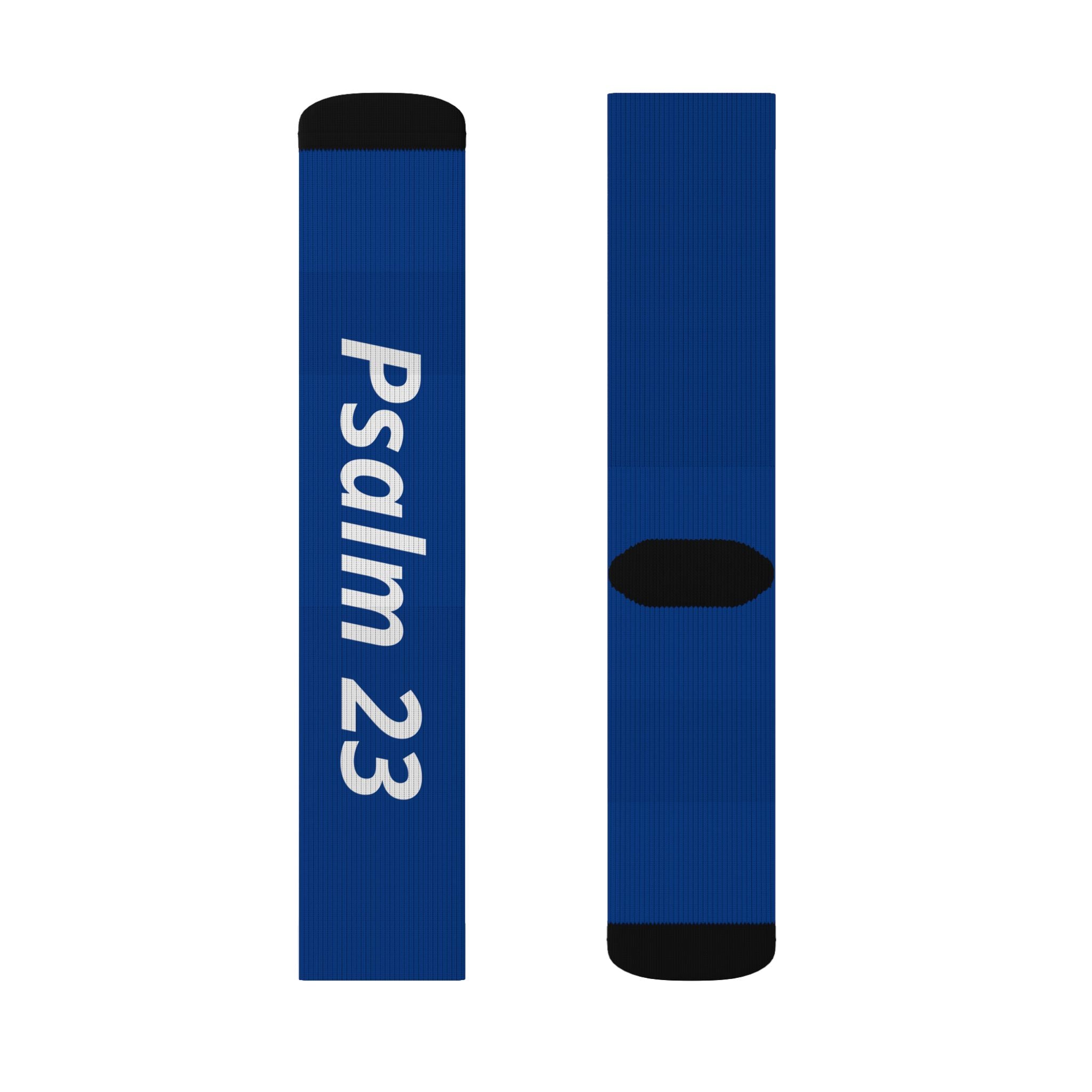 Psalm 23 ‘The Lord is My Shepherd’ Sublimated Crew Socks — Christian Faith Inspirational Socks