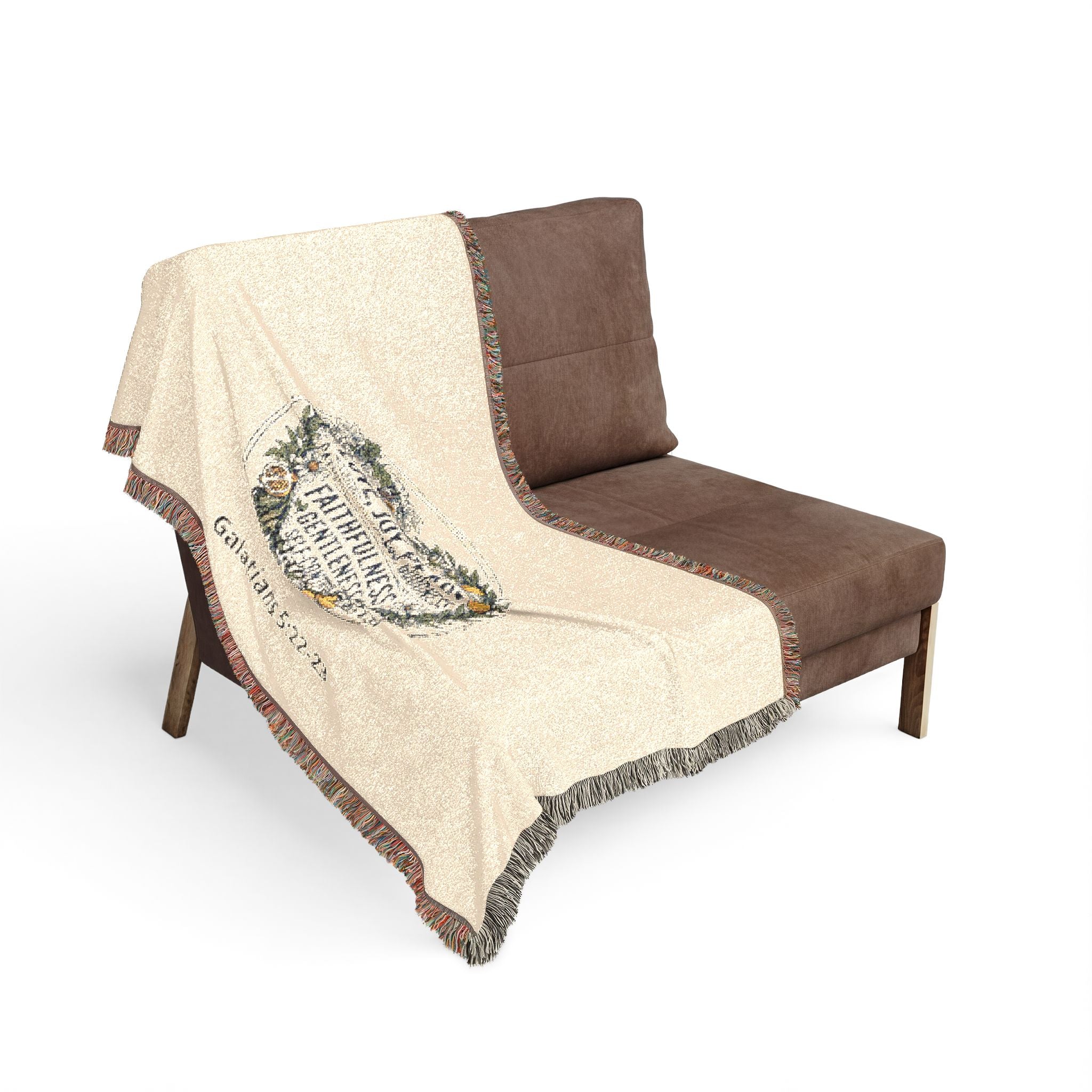 Woven Blanket: Cozy Map Heart Throw Blanket — Home City Heartbeat Design