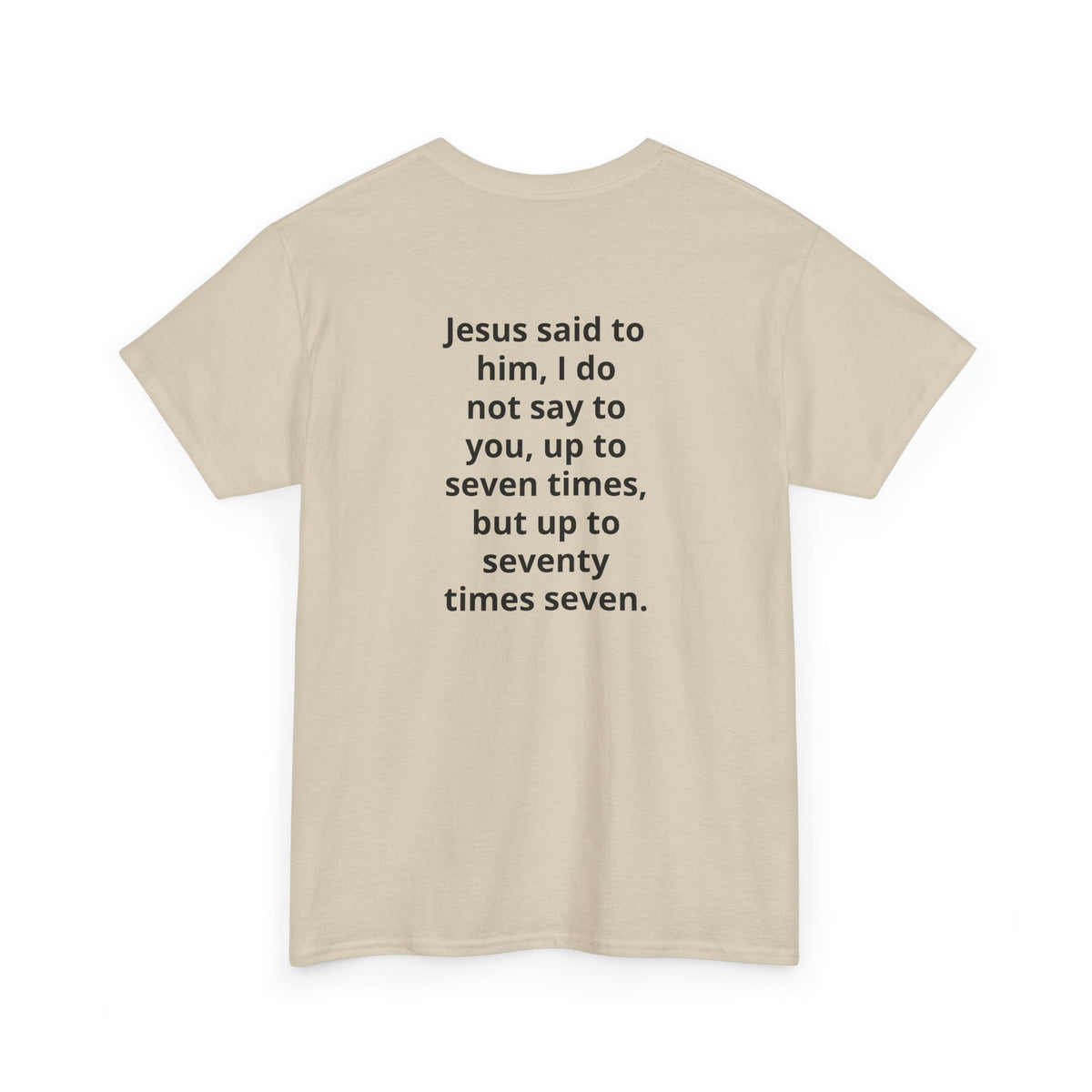 Christian Tee — "7 x 70" Matthew 18:22 Forgiveness T-Shirt