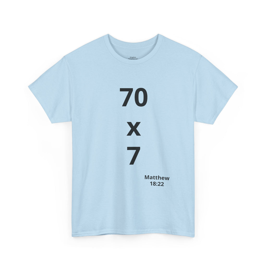 Christian Tee — "7 x 70" Matthew 18:22 Forgiveness T-Shirt