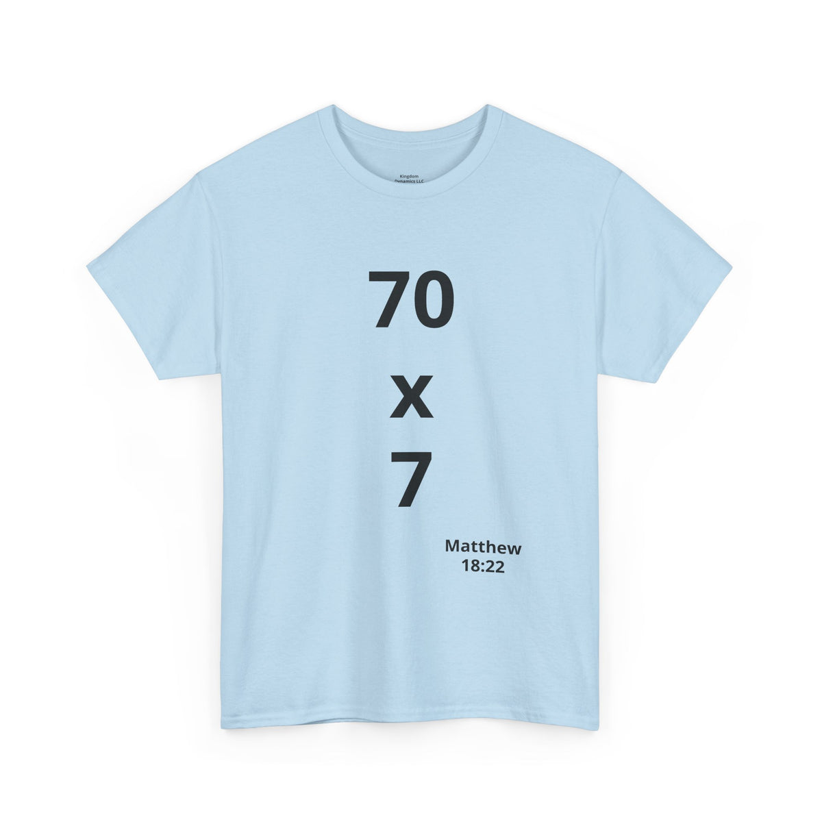Christian Tee — "7 x 70" Matthew 18:22 Forgiveness T-Shirt