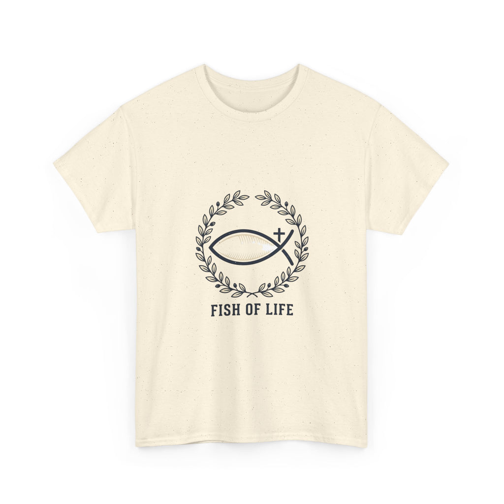 Christian Fish Tee — "Fish of Life" Front + "Fishers of Men" Back