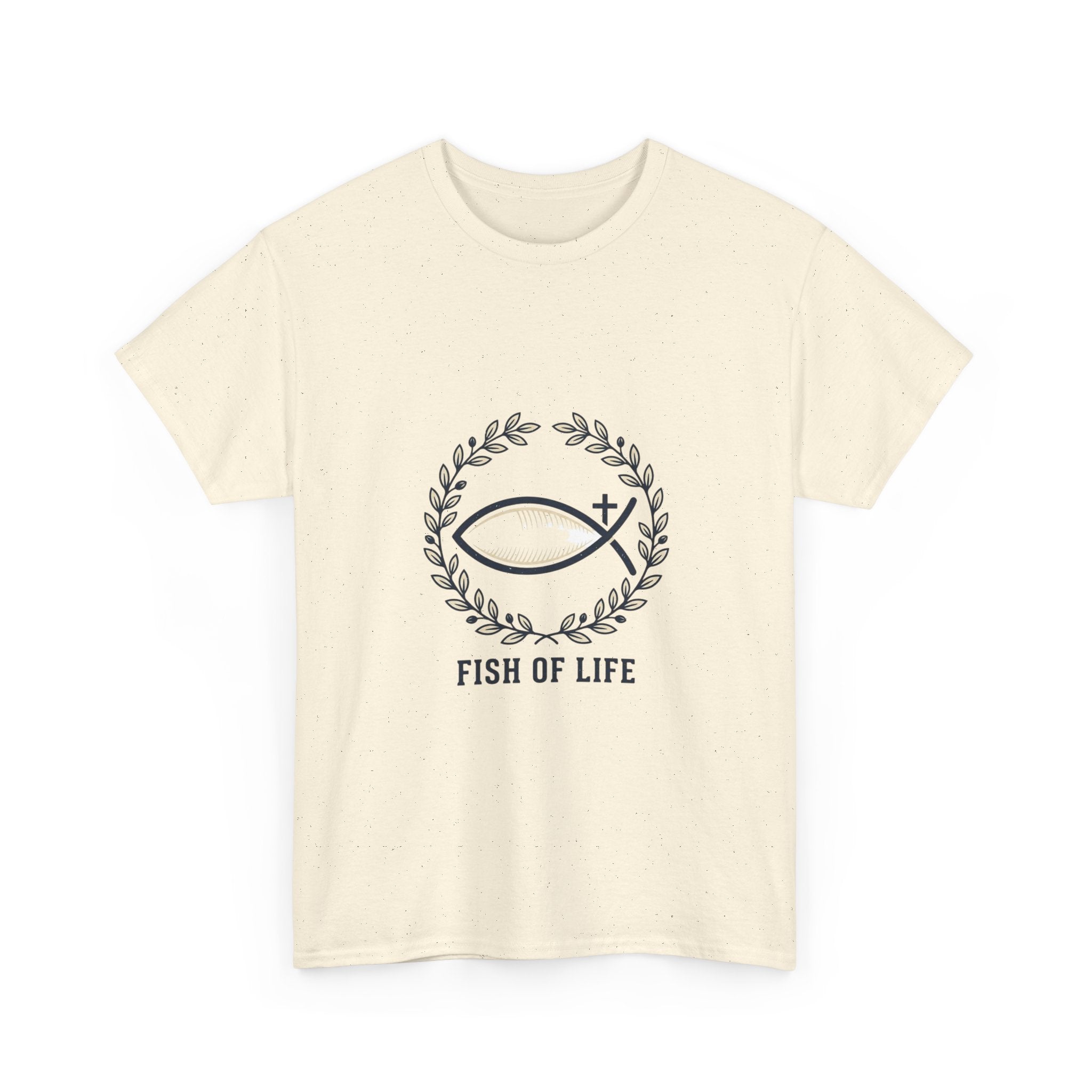 Christian Fish Tee — "Fish of Life" Front + "Fishers of Men" Back