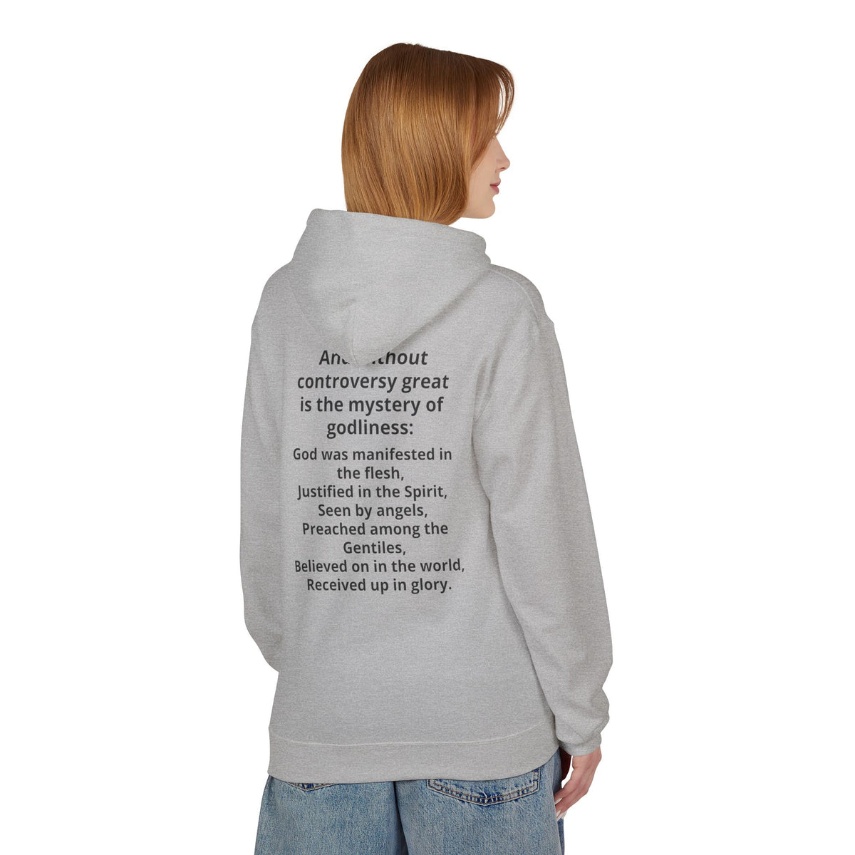 Holy Bible Hoodie — 1 Timothy 3:16 Scripture Pullover