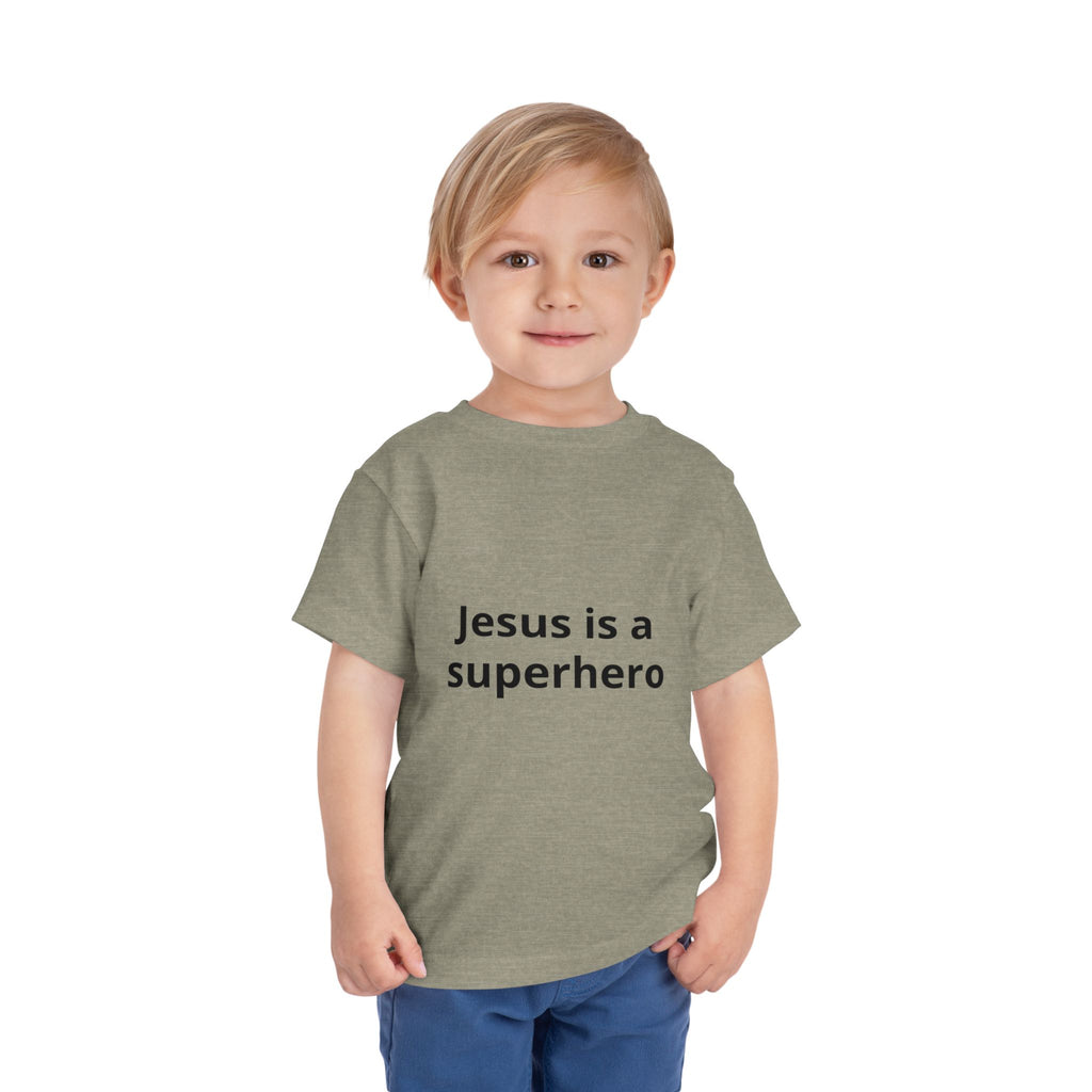 Toddler Tee - "Jesus is a Superhero" Christian Kids Shirt