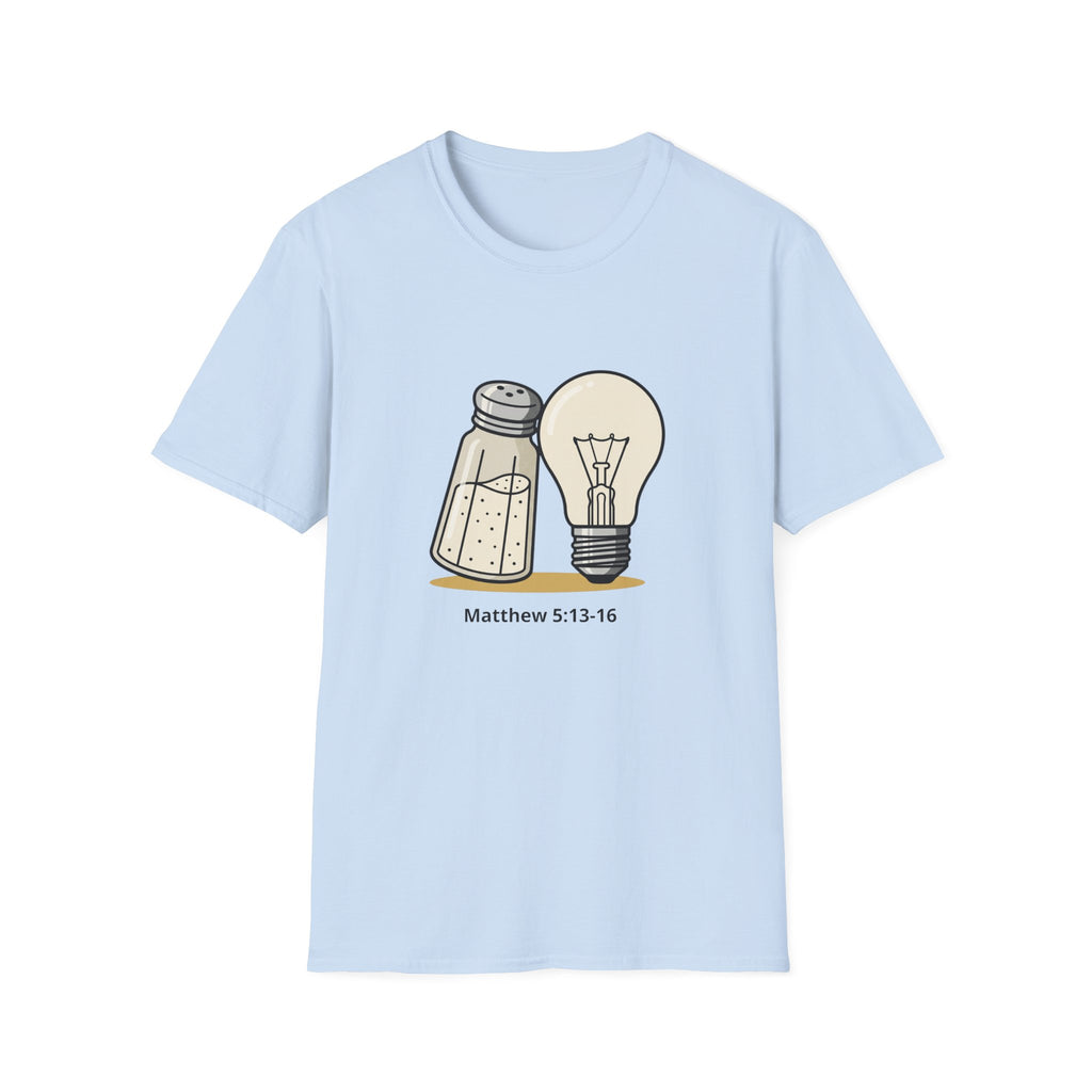Personalized Salt & Light T-Shirt — Custom Name & Date (Matthew 5:13-16)