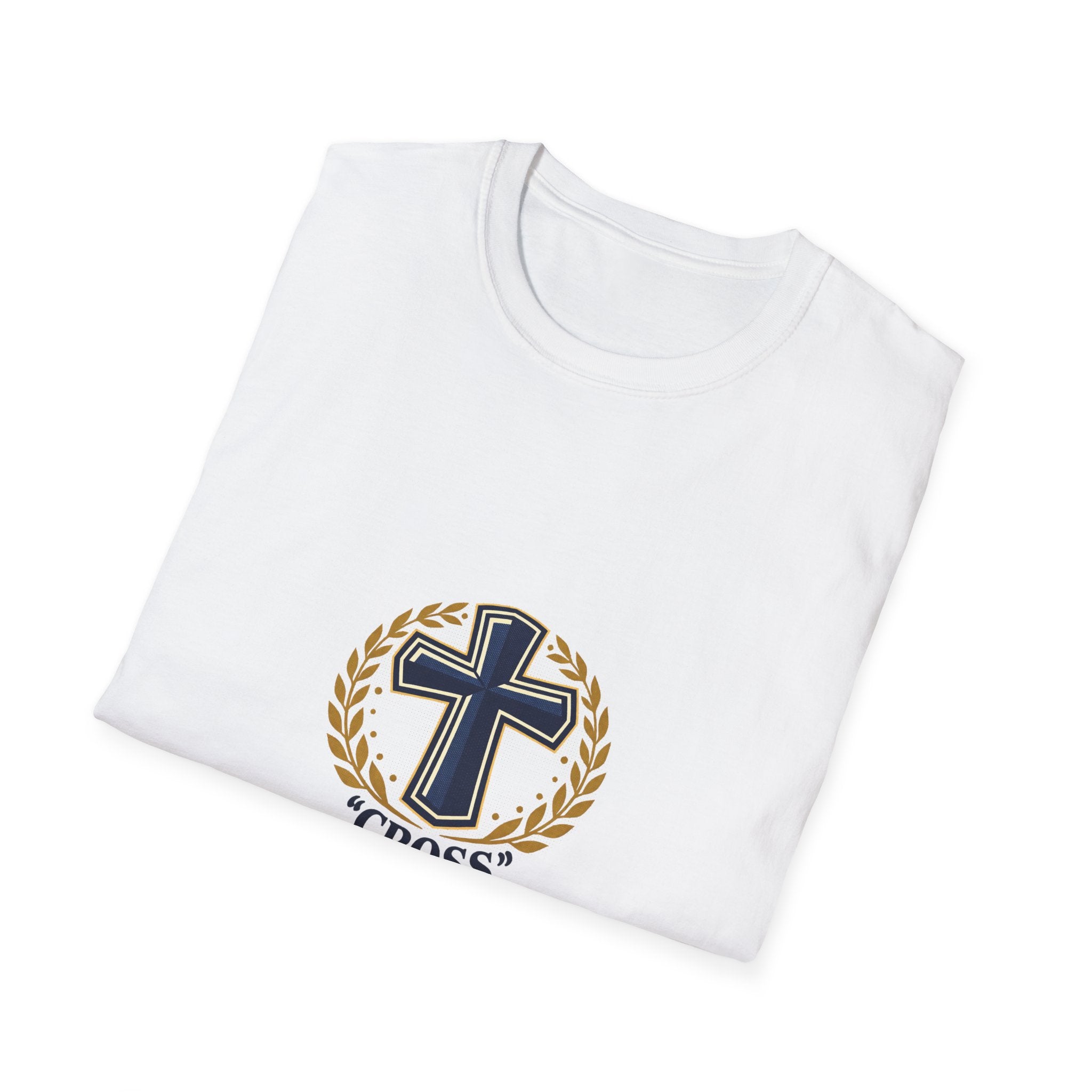 Jesus Is King Cross T-Shirt — Christian Faith Tee with Laurel Emblem