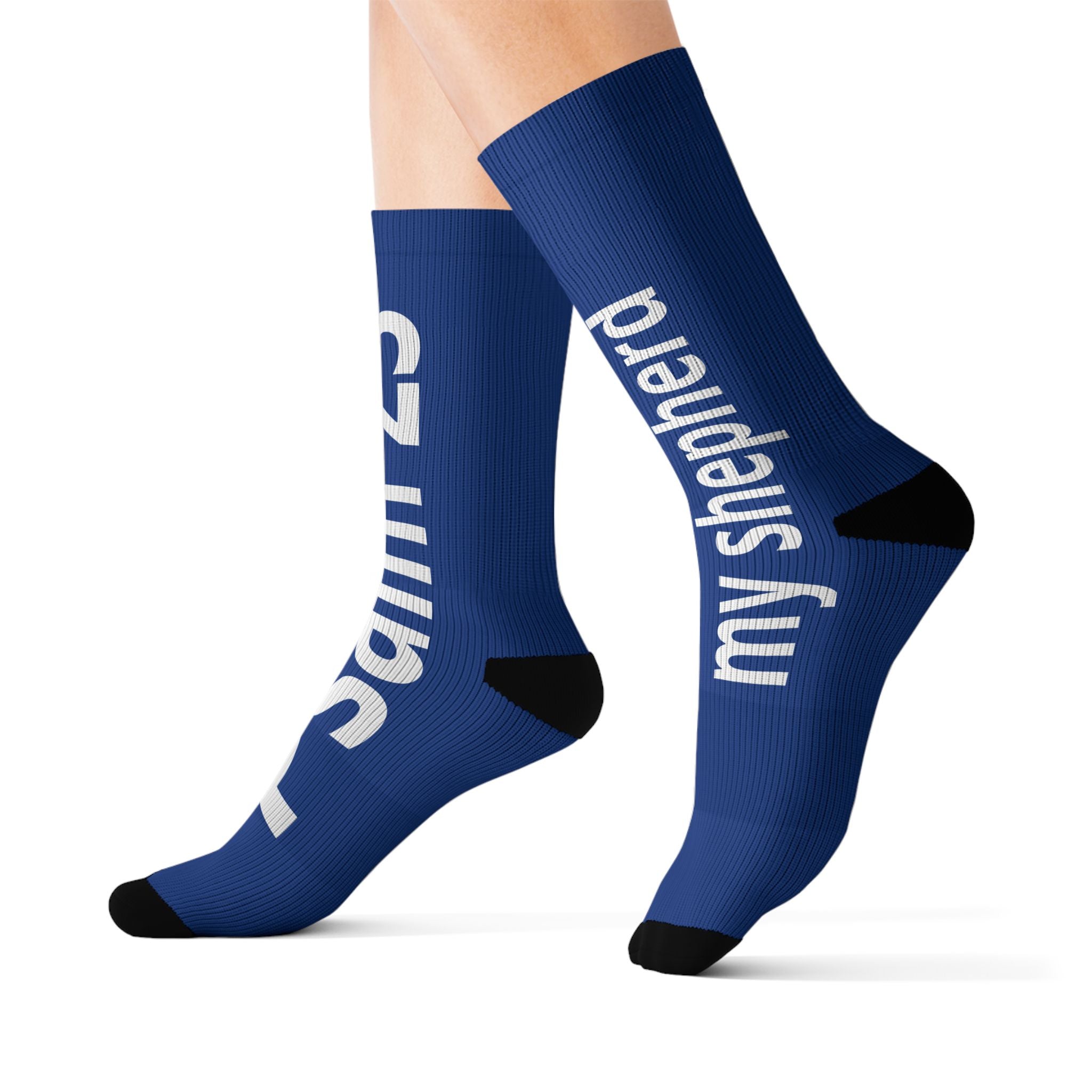 Psalm 23 ‘The Lord is My Shepherd’ Sublimated Crew Socks — Christian Faith Inspirational Socks
