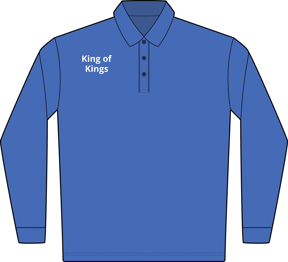 Lord of Lords / King of Kings Long Sleeve Polo — Embroidered Faith Polo