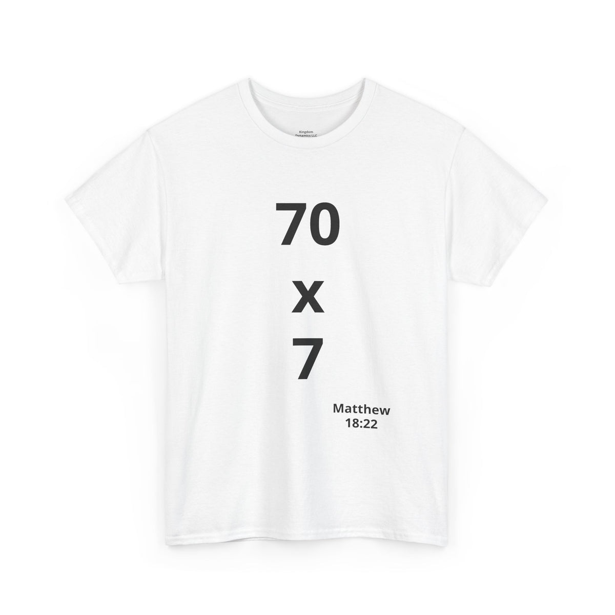 Christian Tee — "7 x 70" Matthew 18:22 Forgiveness T-Shirt
