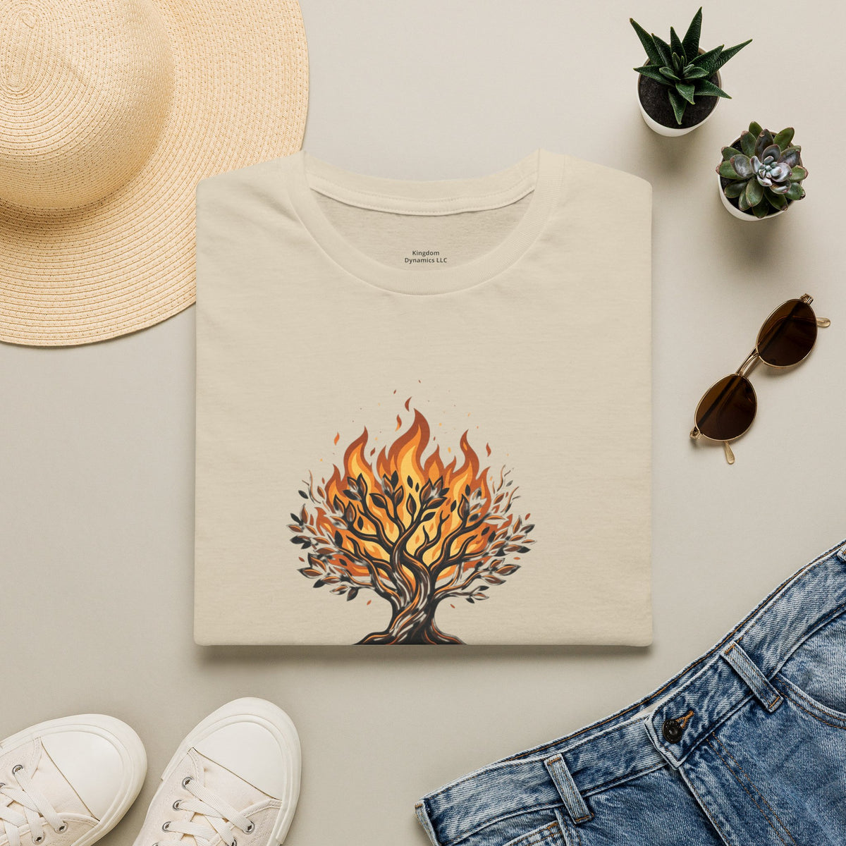Burning Bush T-Shirt - Exodus 3:1-5 Christian Faith Tee