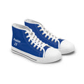 High Top Sneakers — Custom Blue 'Psalm 23' Canvas Shoes
