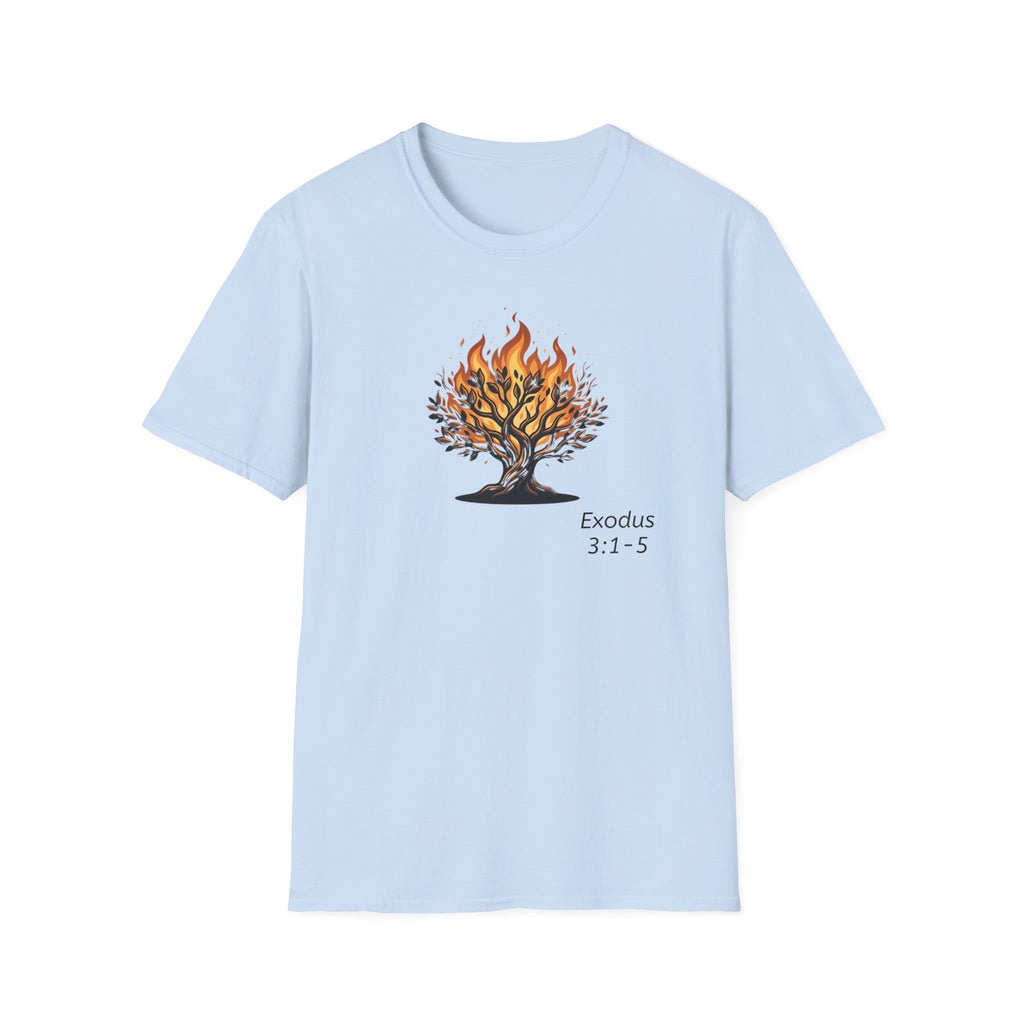 Burning Bush T-Shirt - Exodus 3:1-5 Christian Faith Tee