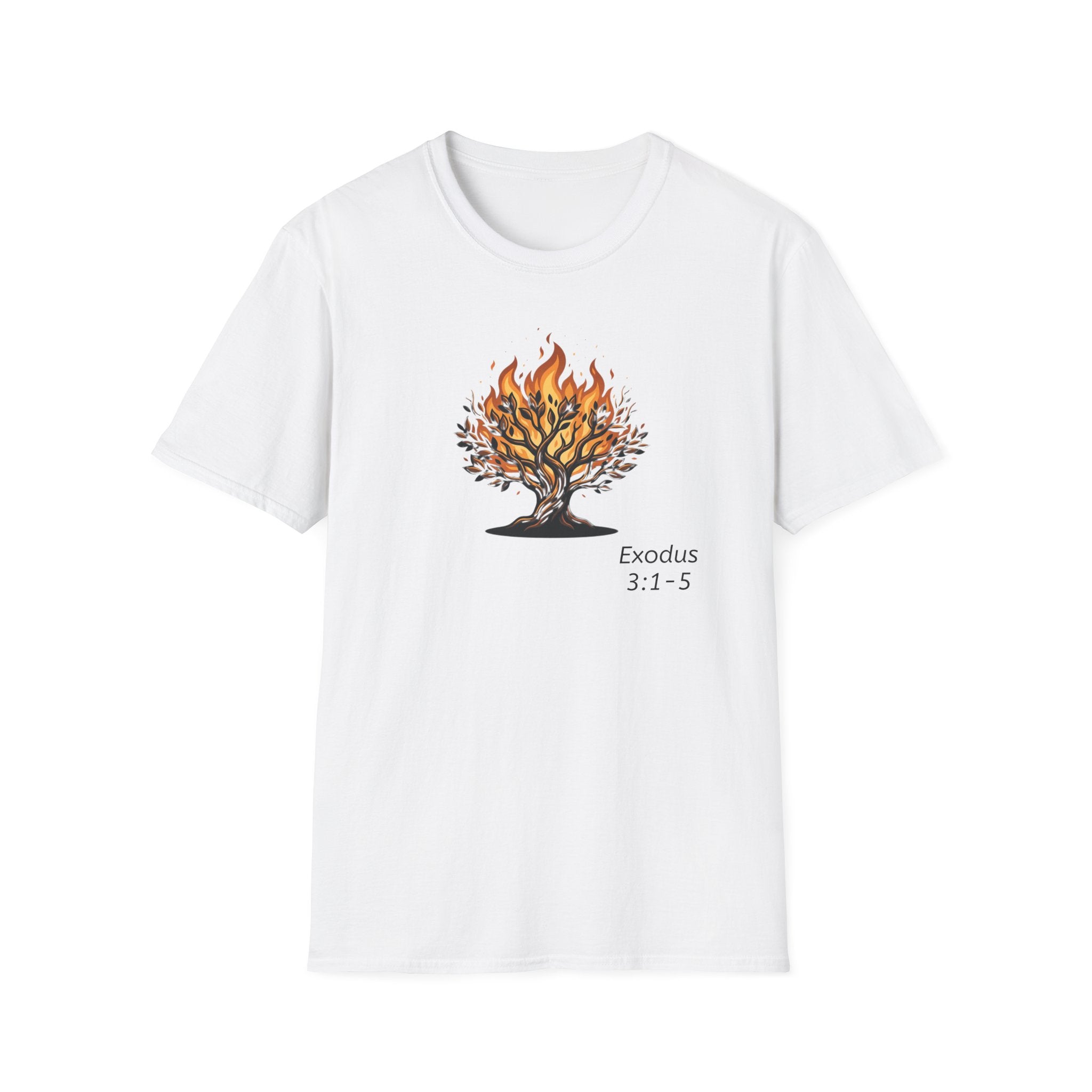 Burning Bush T-Shirt - Exodus 3:1-5 Christian Faith Tee