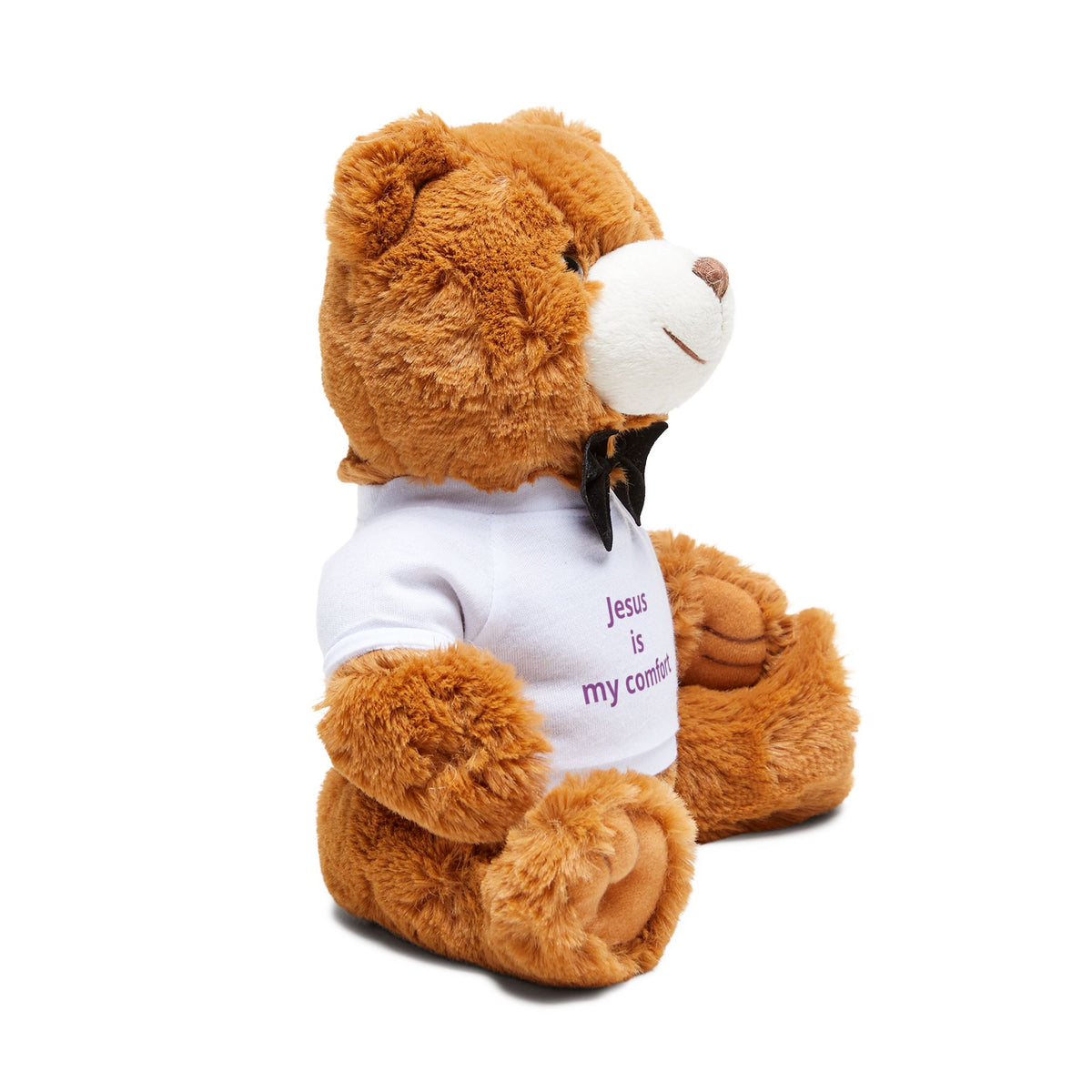 Christian Teddy Bear Plush — "Jesus is my comfort" T-Shirt Gift