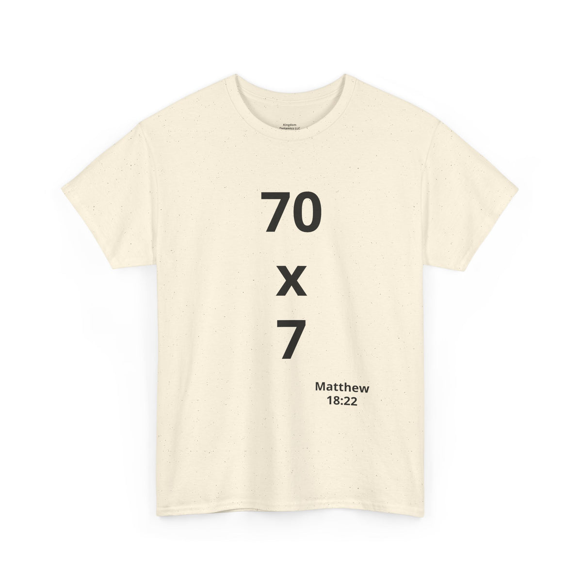 Christian Tee — "7 x 70" Matthew 18:22 Forgiveness T-Shirt