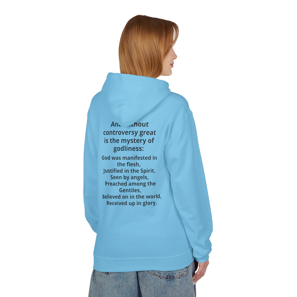 Holy Bible Hoodie — 1 Timothy 3:16 Scripture Pullover