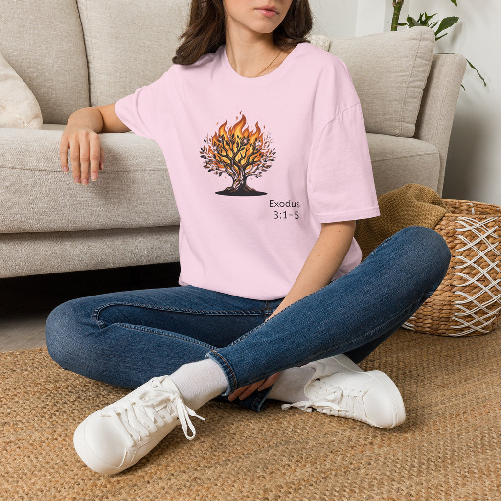 Burning Bush T-Shirt - Exodus 3:1-5 Christian Faith Tee