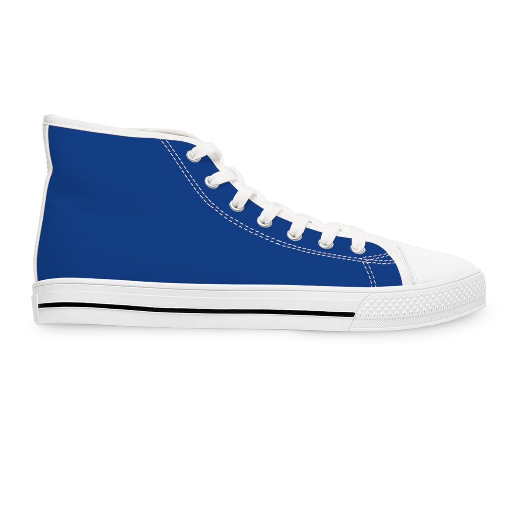 High Top Sneakers — Custom Blue 'Psalm 23' Canvas Shoes