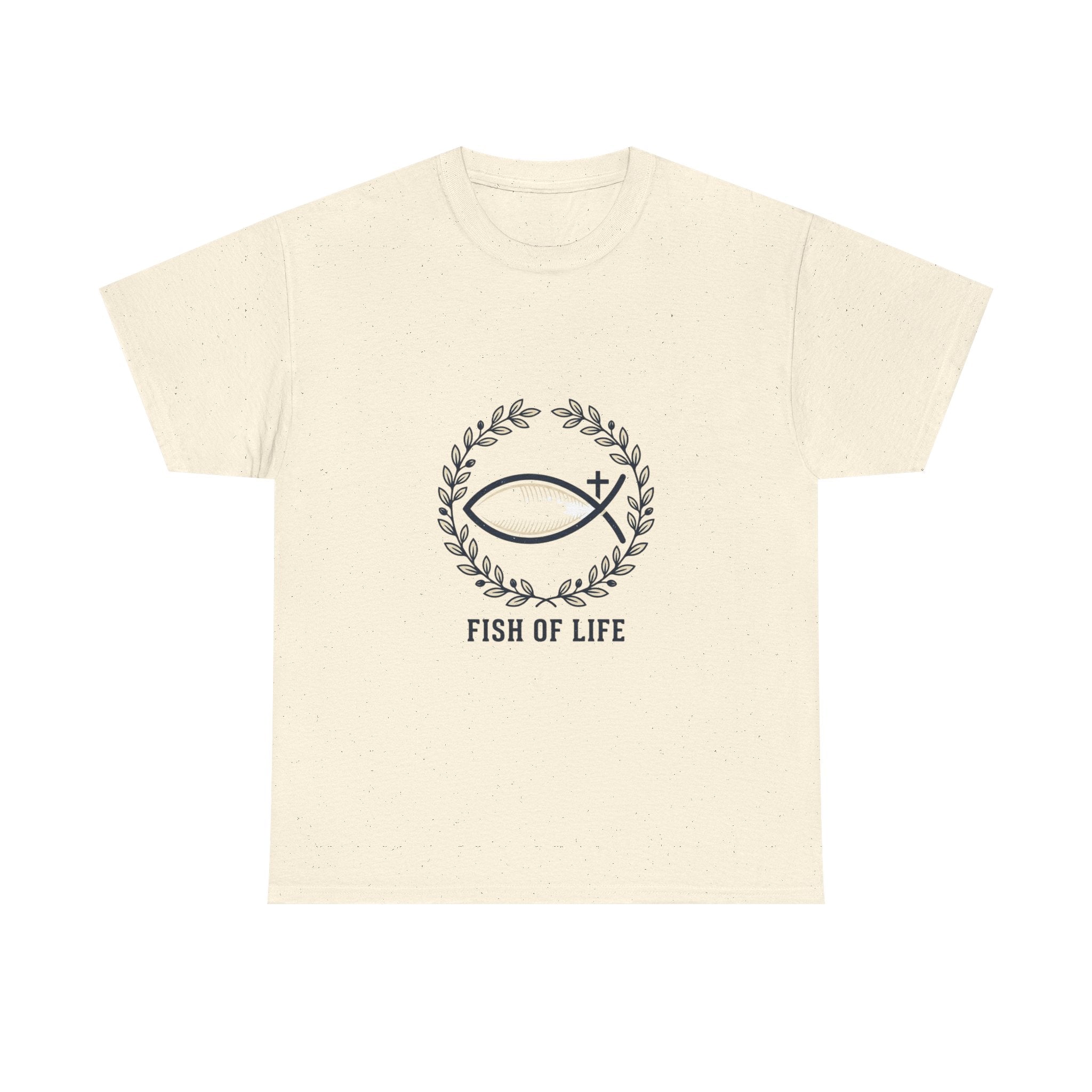 Christian Fish Tee — "Fish of Life" Front + "Fishers of Men" Back