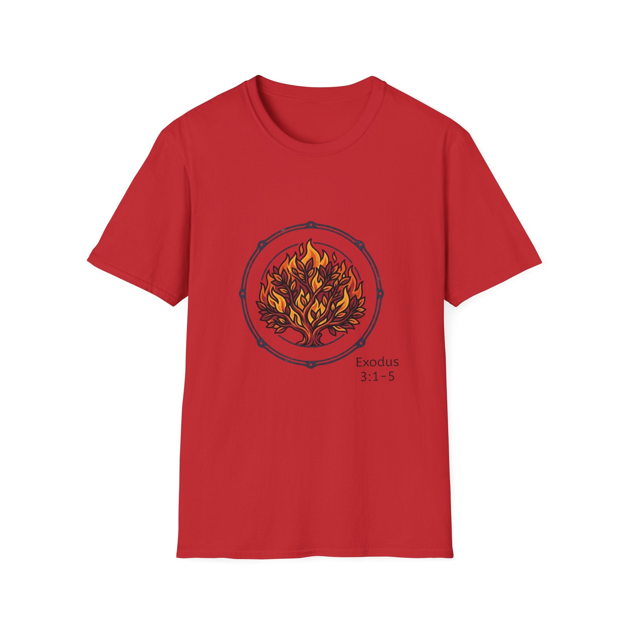 Burning Bush T-Shirt - Exodus 3:1-5 Christian Faith Tee