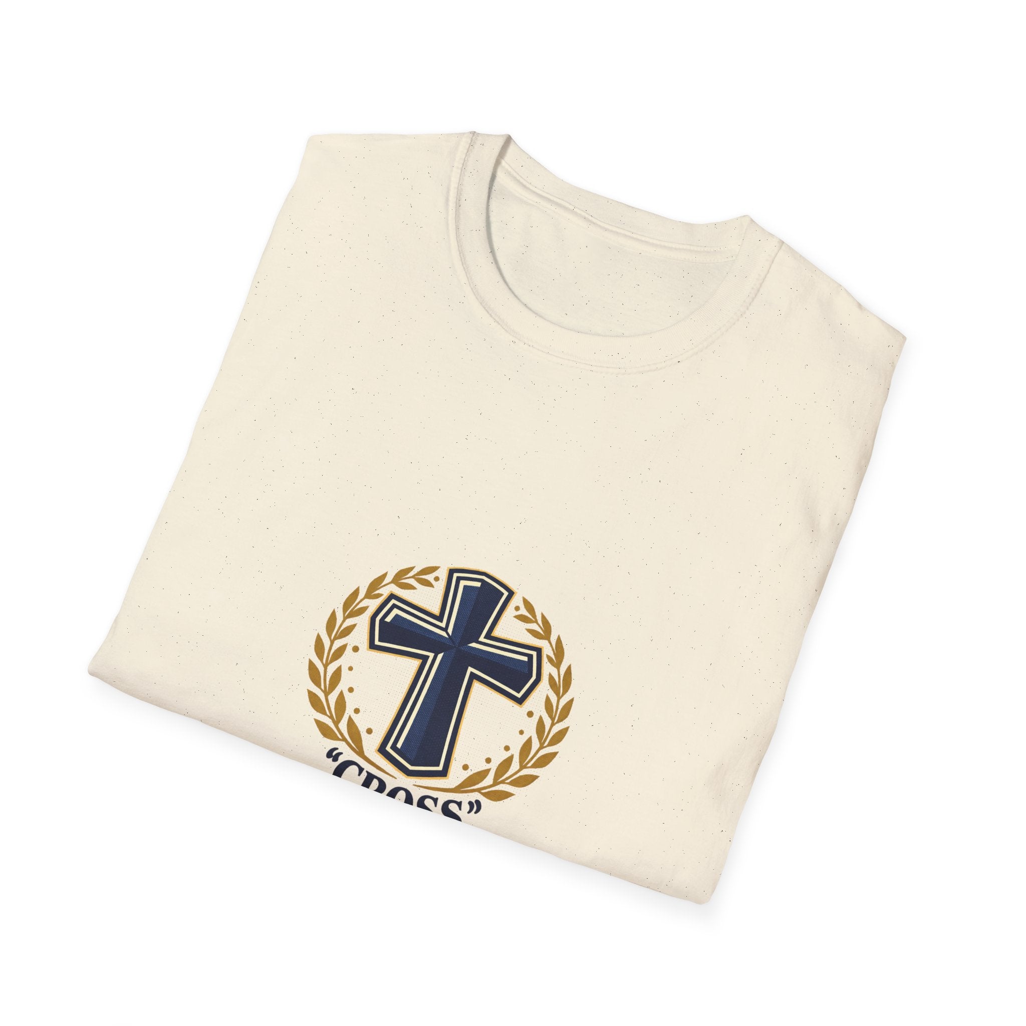 Jesus Is King Cross T-Shirt — Christian Faith Tee with Laurel Emblem