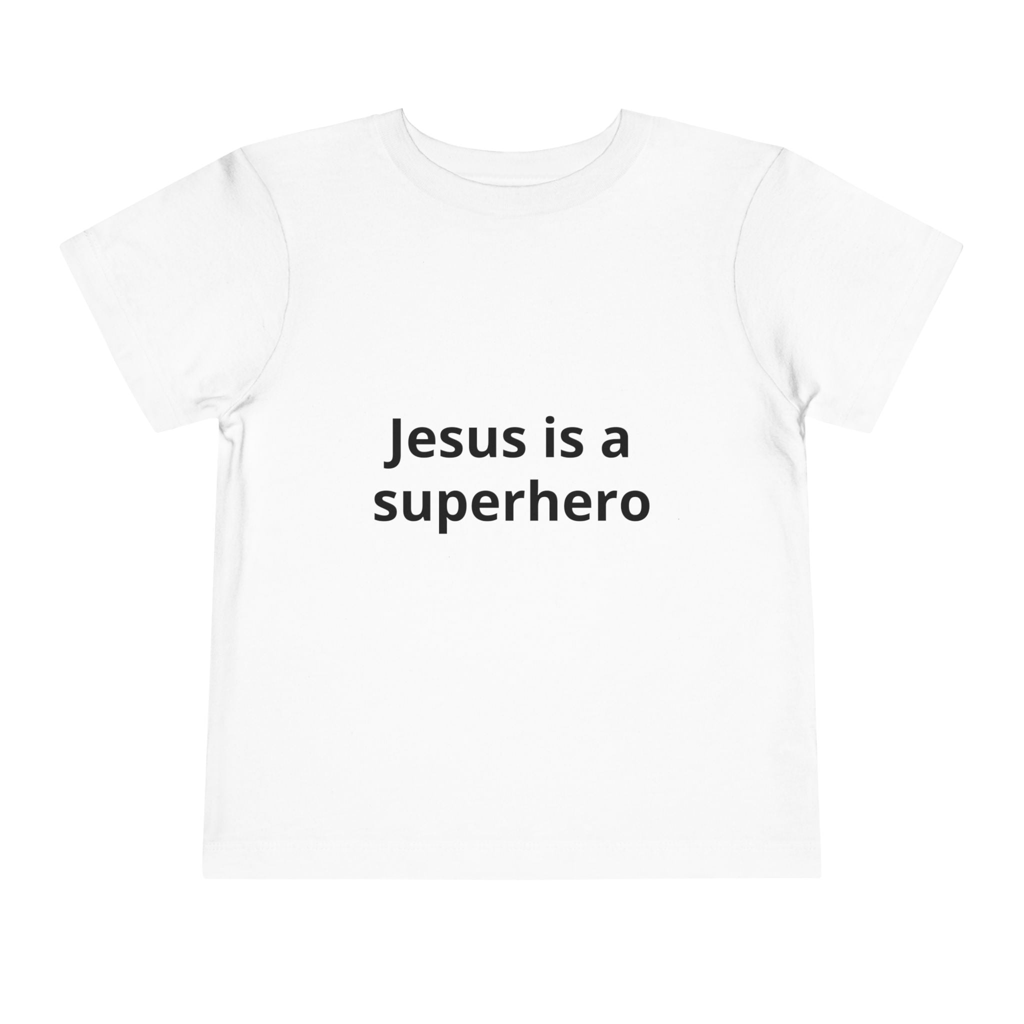 Toddler Tee - "Jesus is a Superhero" Christian Kids Shirt