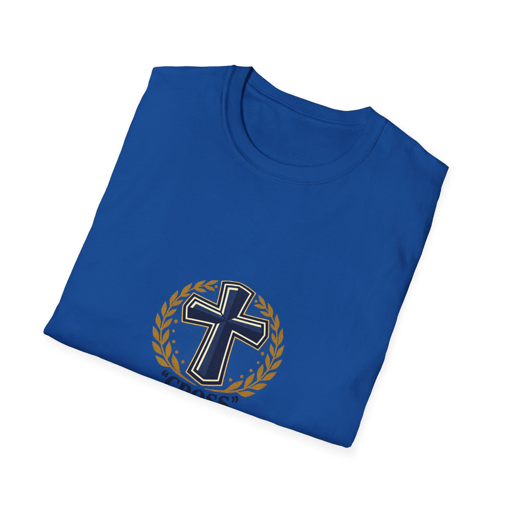 Jesus Is King Cross T-Shirt — Christian Faith Tee with Laurel Emblem