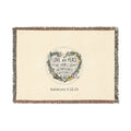 Woven Blanket: Cozy Map Heart Throw Blanket — Home City Heartbeat Design