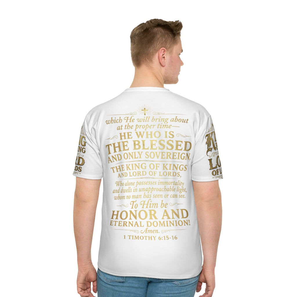 King of Kings Lion T‑Shirt — Christian Scripture 1 Timothy 6:15-16