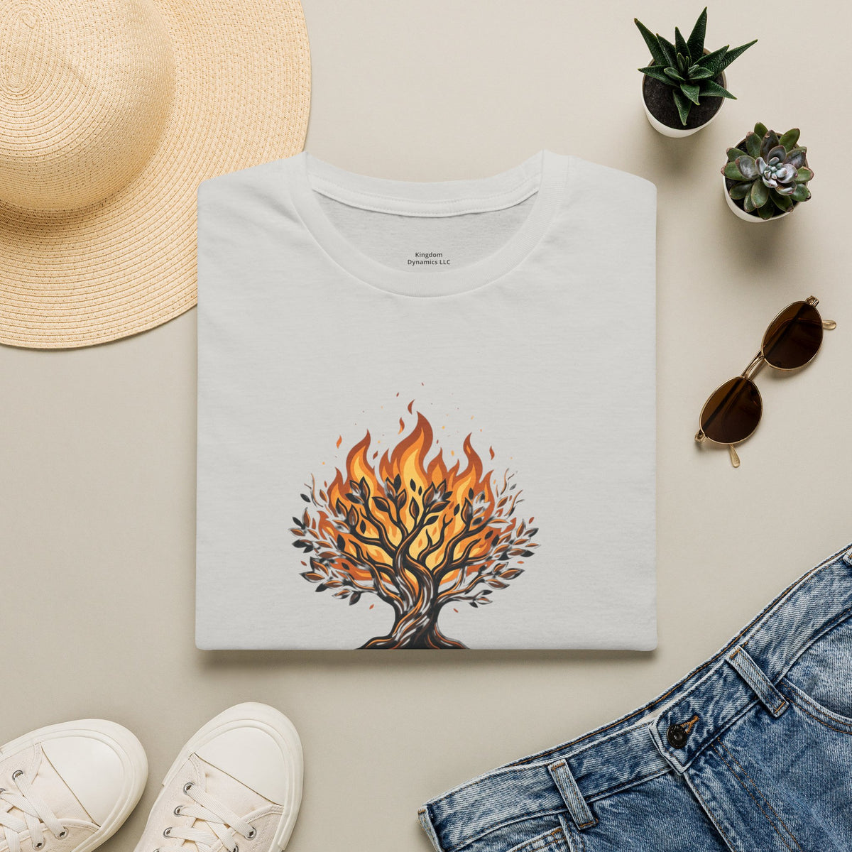 Burning Bush T-Shirt - Exodus 3:1-5 Christian Faith Tee