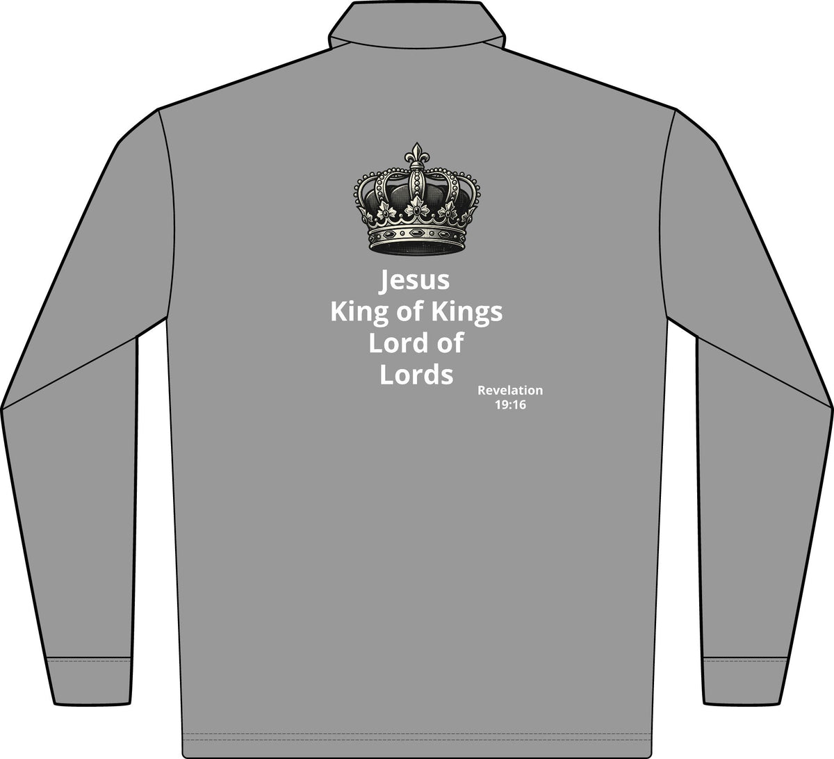 Lord of Lords / King of Kings Long Sleeve Polo — Embroidered Faith Polo