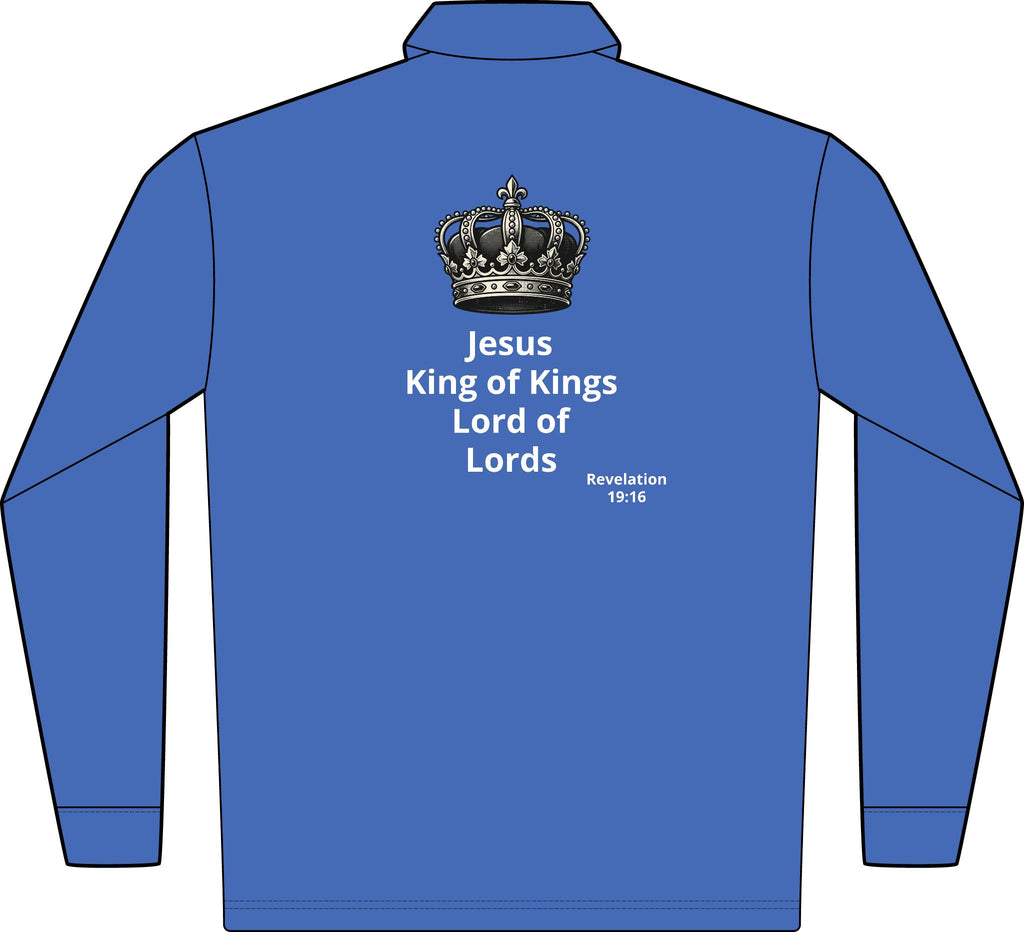 Lord of Lords / King of Kings Long Sleeve Polo — Embroidered Faith Polo