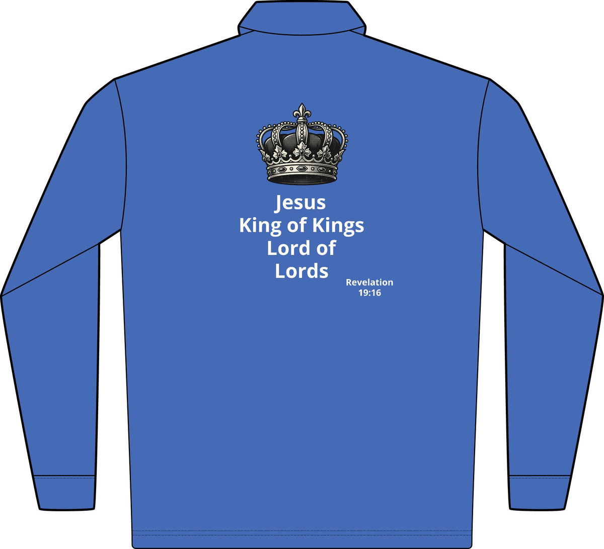 Lord of Lords / King of Kings Long Sleeve Polo — Embroidered Faith Polo