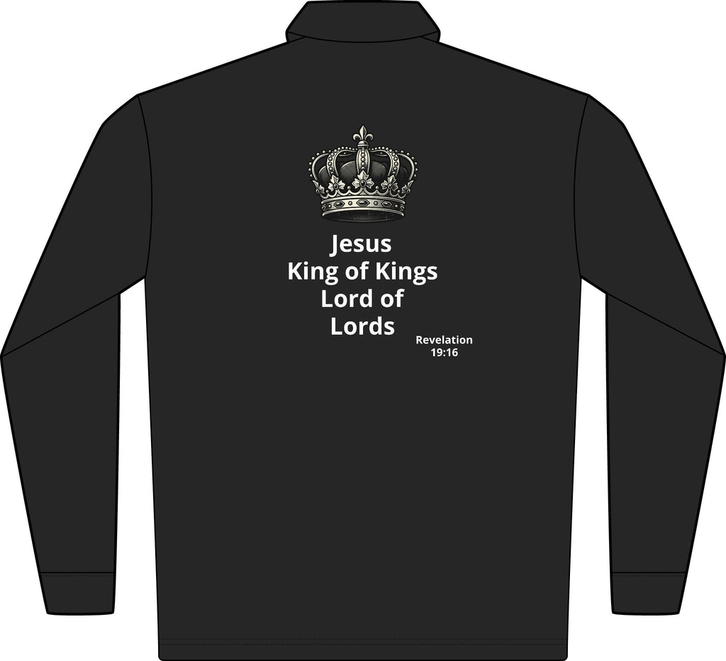 Lord of Lords / King of Kings Long Sleeve Polo — Embroidered Faith Polo
