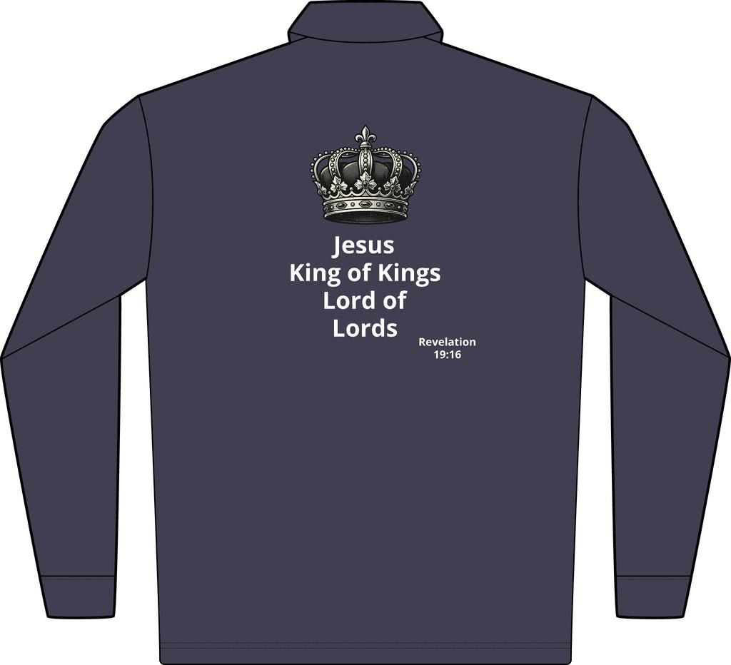 Lord of Lords / King of Kings Long Sleeve Polo — Embroidered Faith Polo