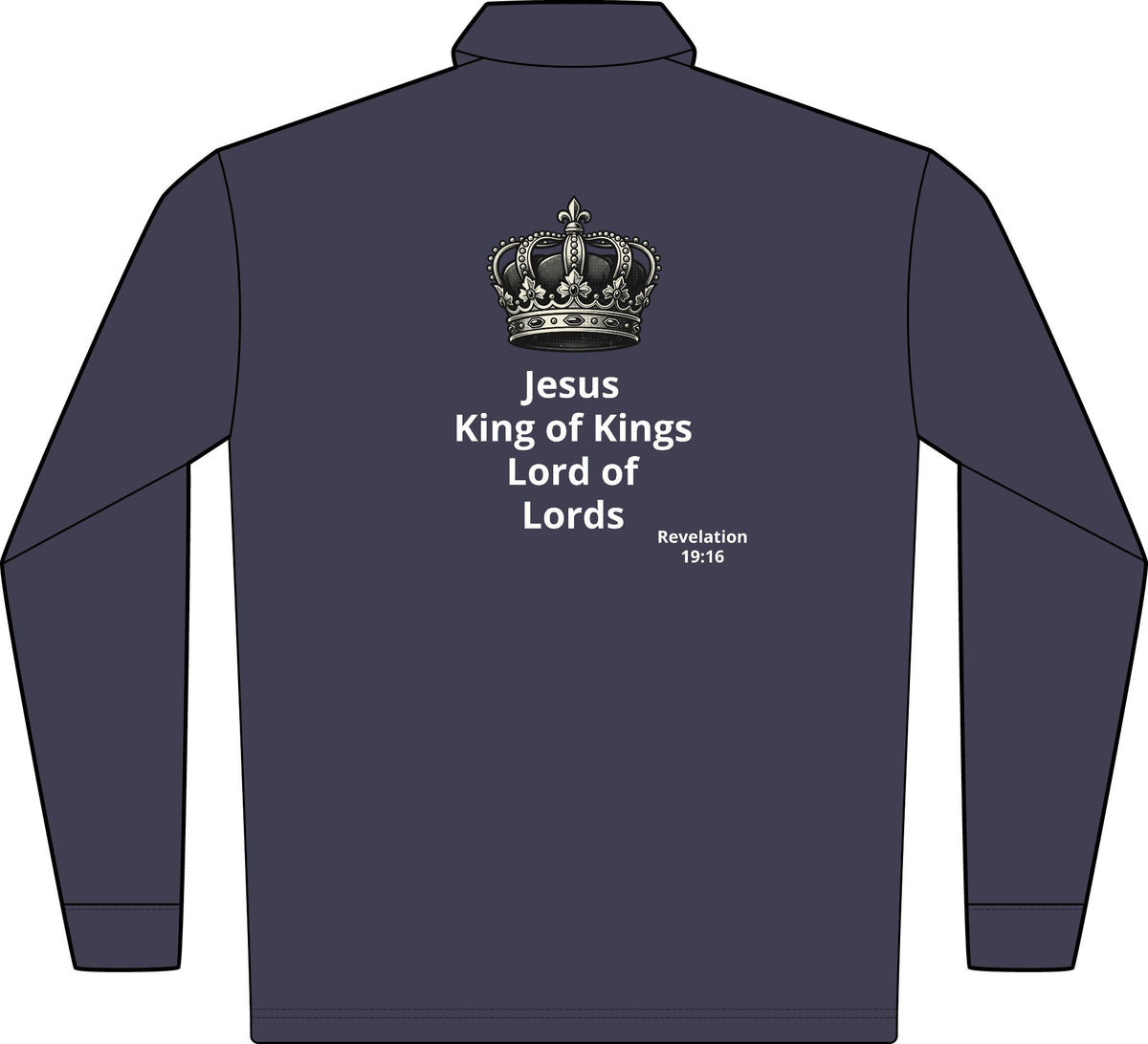 Lord of Lords / King of Kings Long Sleeve Polo — Embroidered Faith Polo