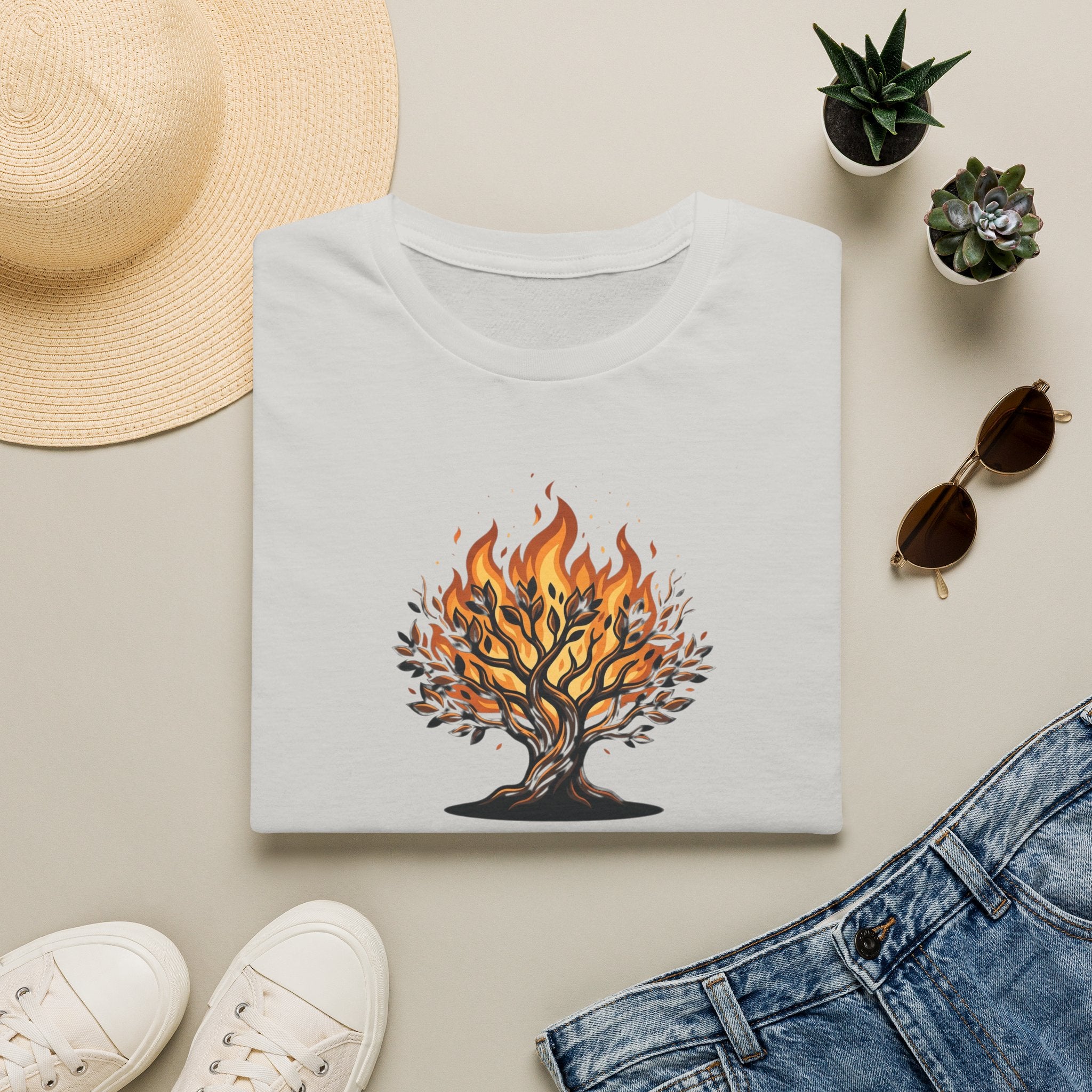 Burning Bush T-Shirt - Exodus 3:1-5 Christian Faith Tee