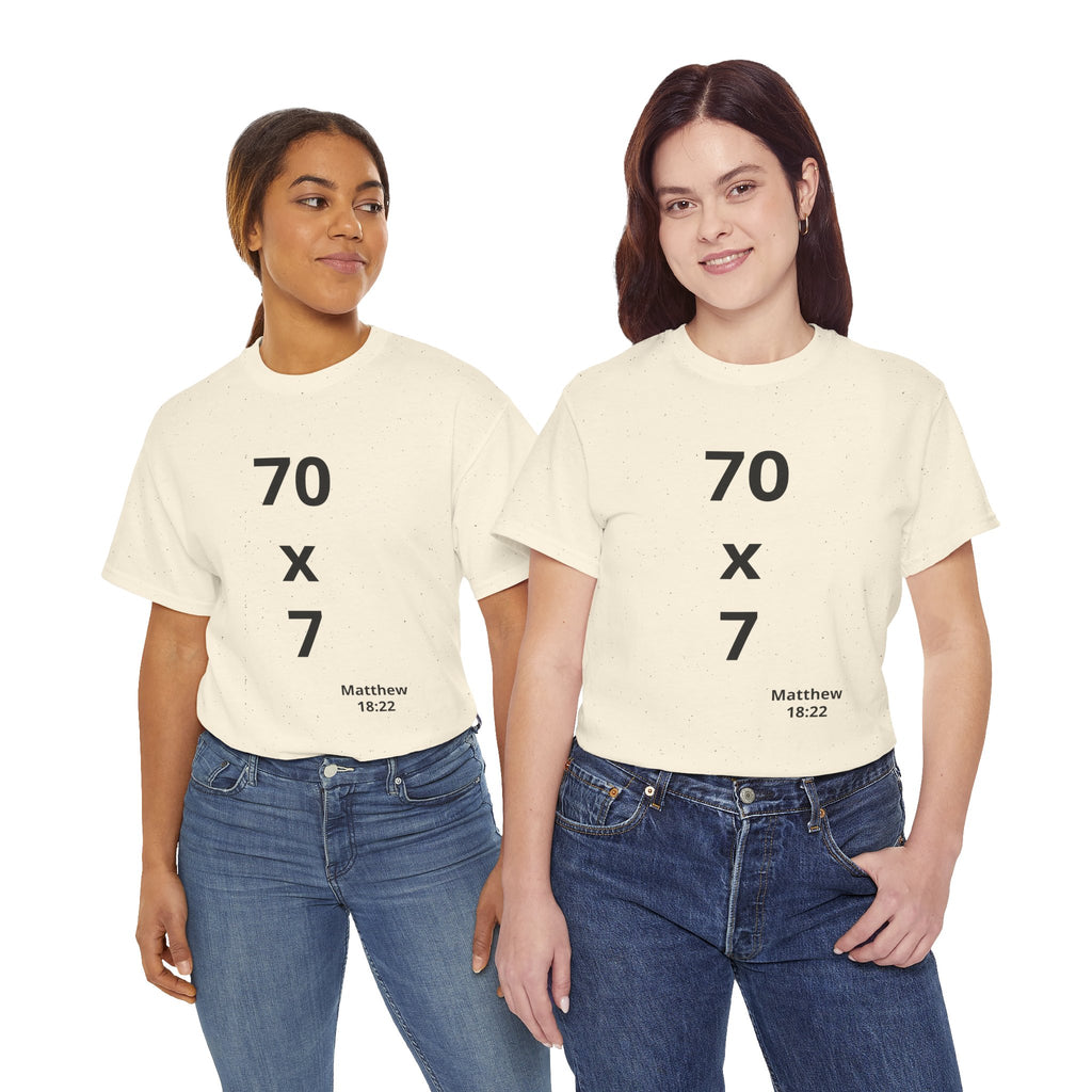 Christian Tee — "7 x 70" Matthew 18:22 Forgiveness T-Shirt