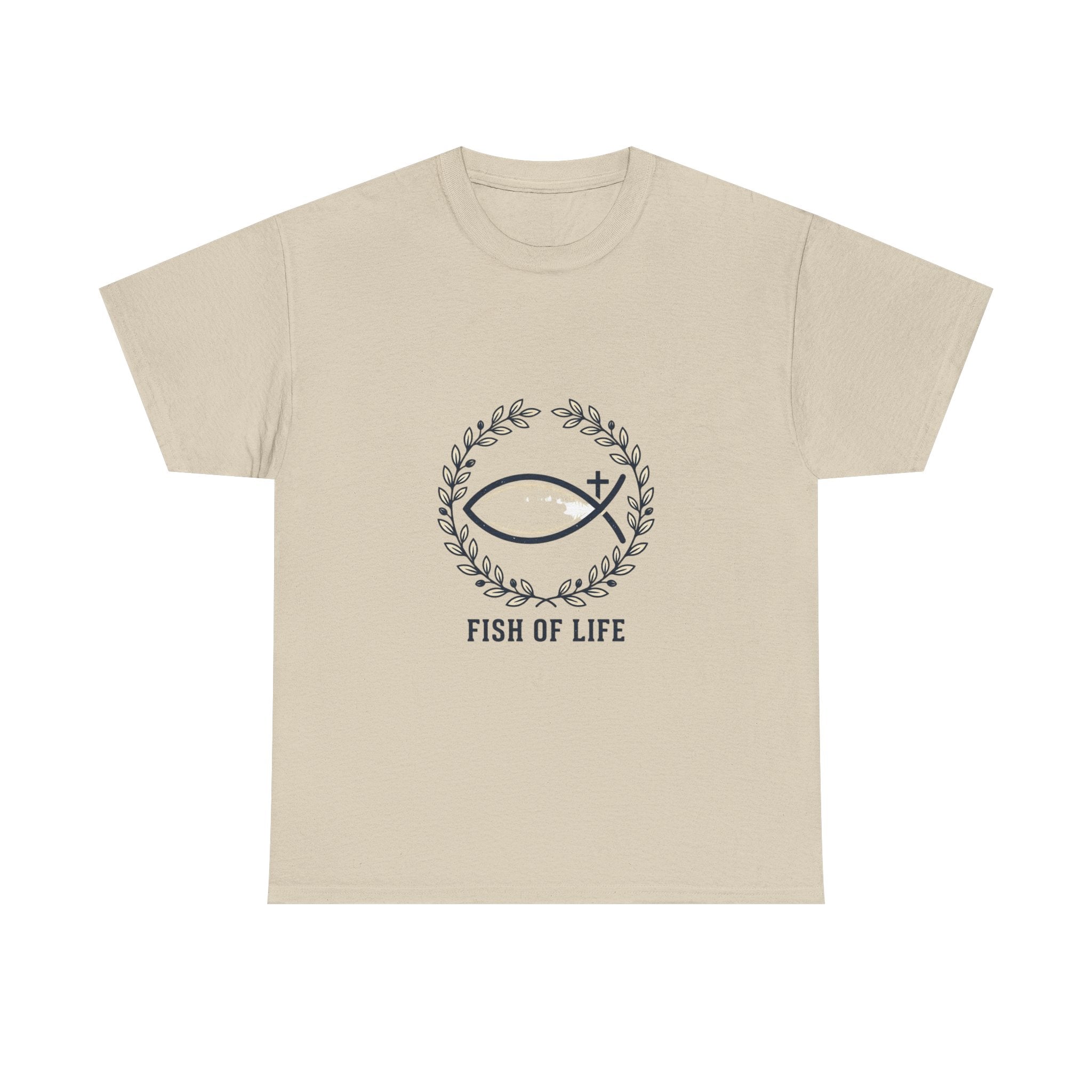 Christian Fish Tee — "Fish of Life" Front + "Fishers of Men" Back