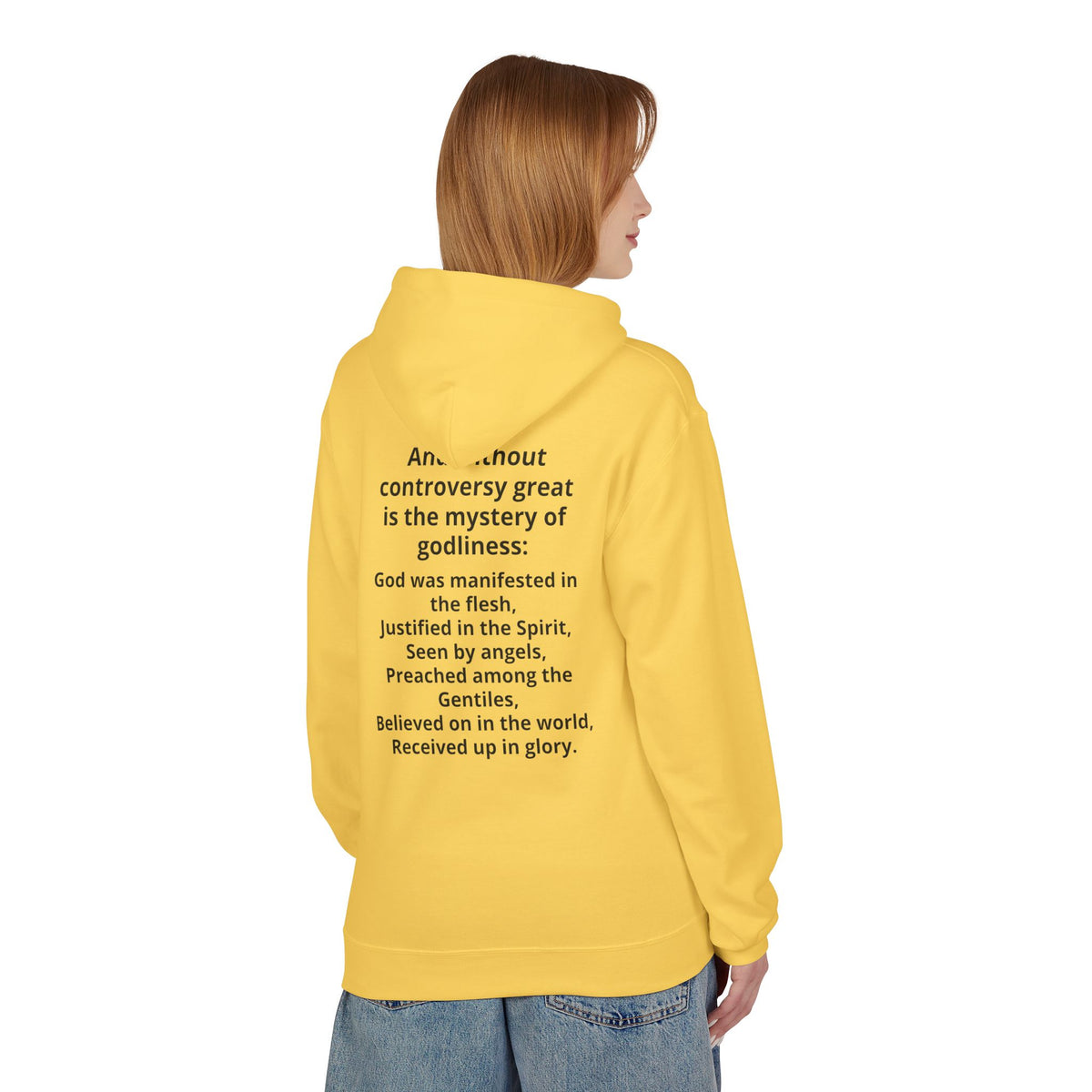 Holy Bible Hoodie — 1 Timothy 3:16 Scripture Pullover